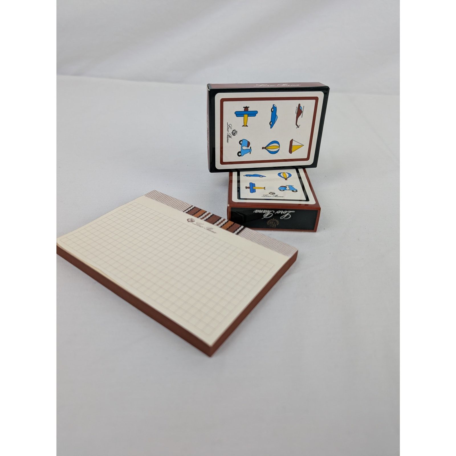 Loro Piana o1rshd1 Size: OS / Stripe canvas pouch Playing Cards Beige Size ONE SIZE - 7 Thumbnail