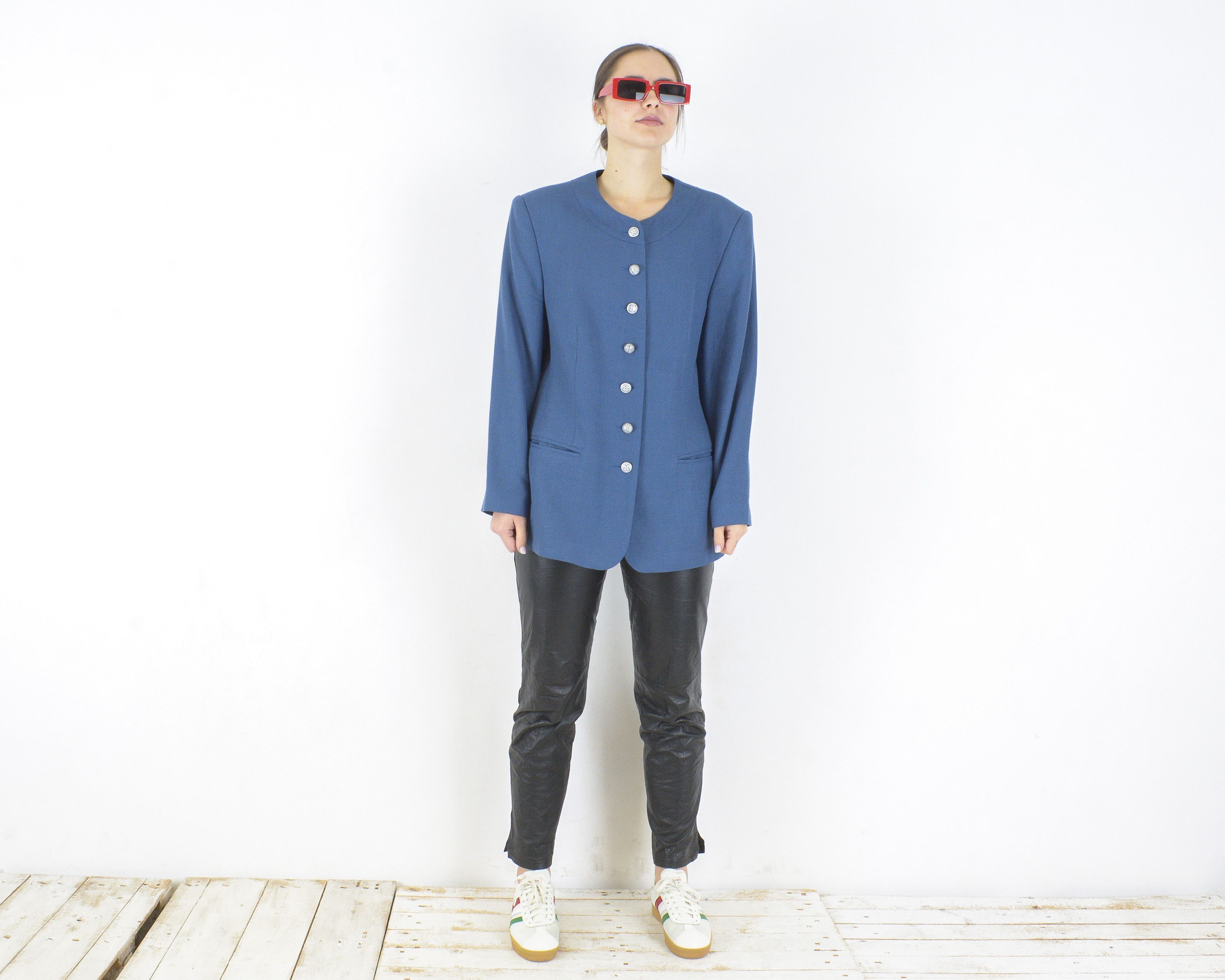 Julius × Vintage Julius Lang L Wool Blazer Jacket Coat Padded Shoulders Size L / US 10 / IT 46 - 1 Thumbnail