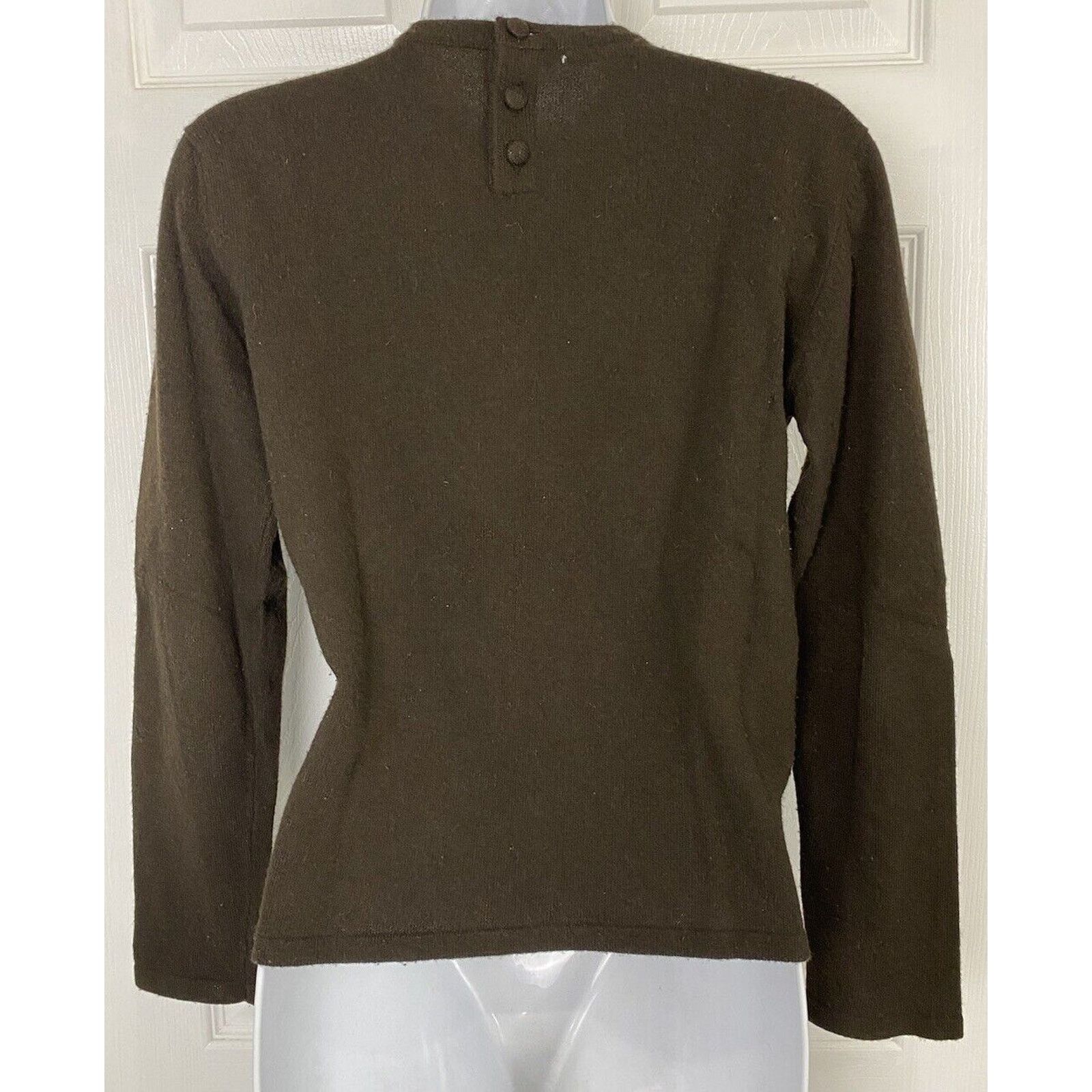 Giorgio Armani VTG Giorgio Armani A Milano 21 Brown Soft Sweater Sz 40 READ Size ONE SIZE - 6 Thumbnail