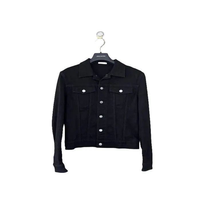 Dior Dior Logo Print Black Denim Jacket 0079 Size US L / EU 52-54 / 3 - 1 Thumbnail