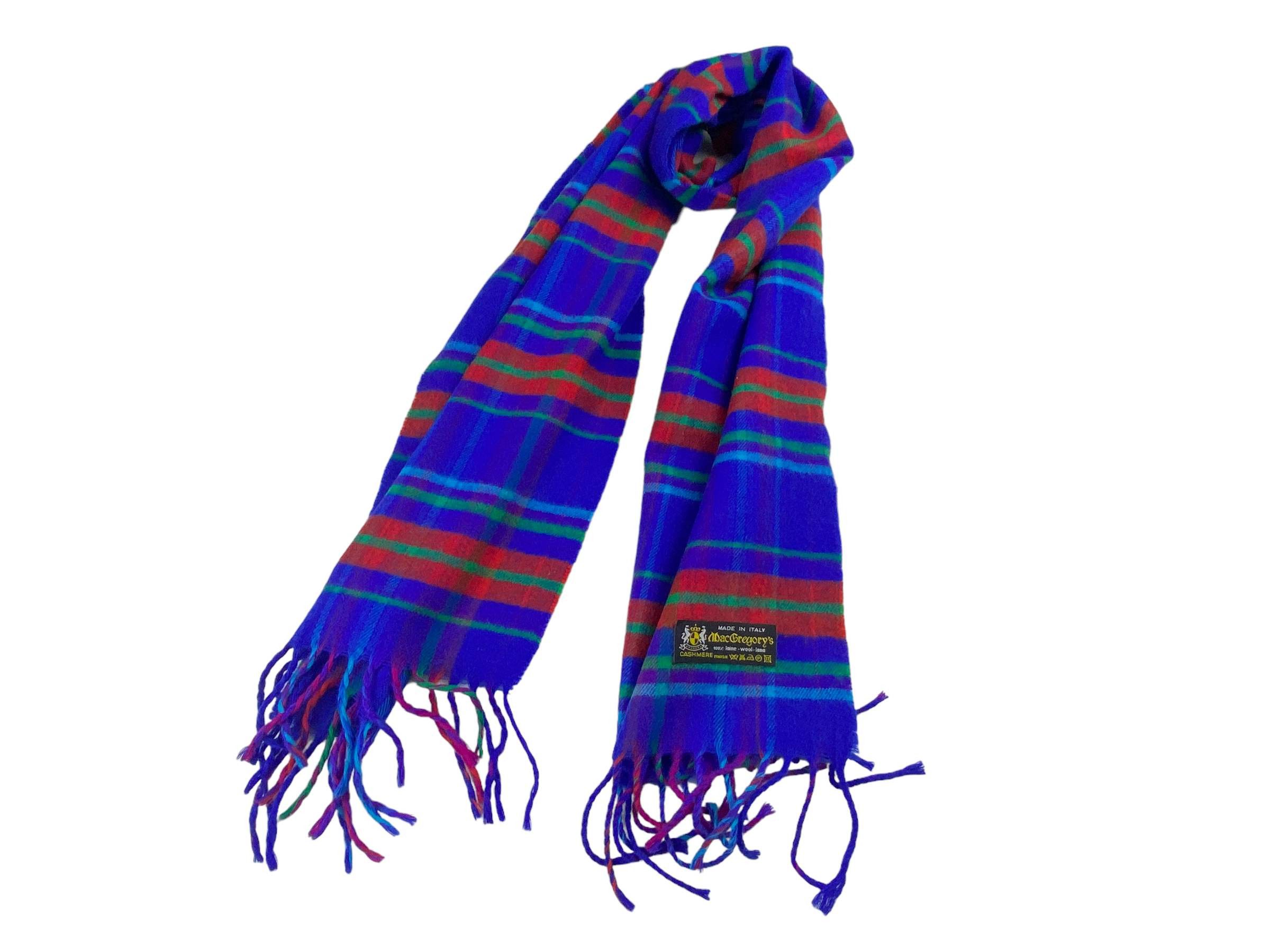 Designer × Vintage Mac Gregory's Pure Lambswool checkered Vintage Scarf Size ONE SIZE - 1 Thumbnail
