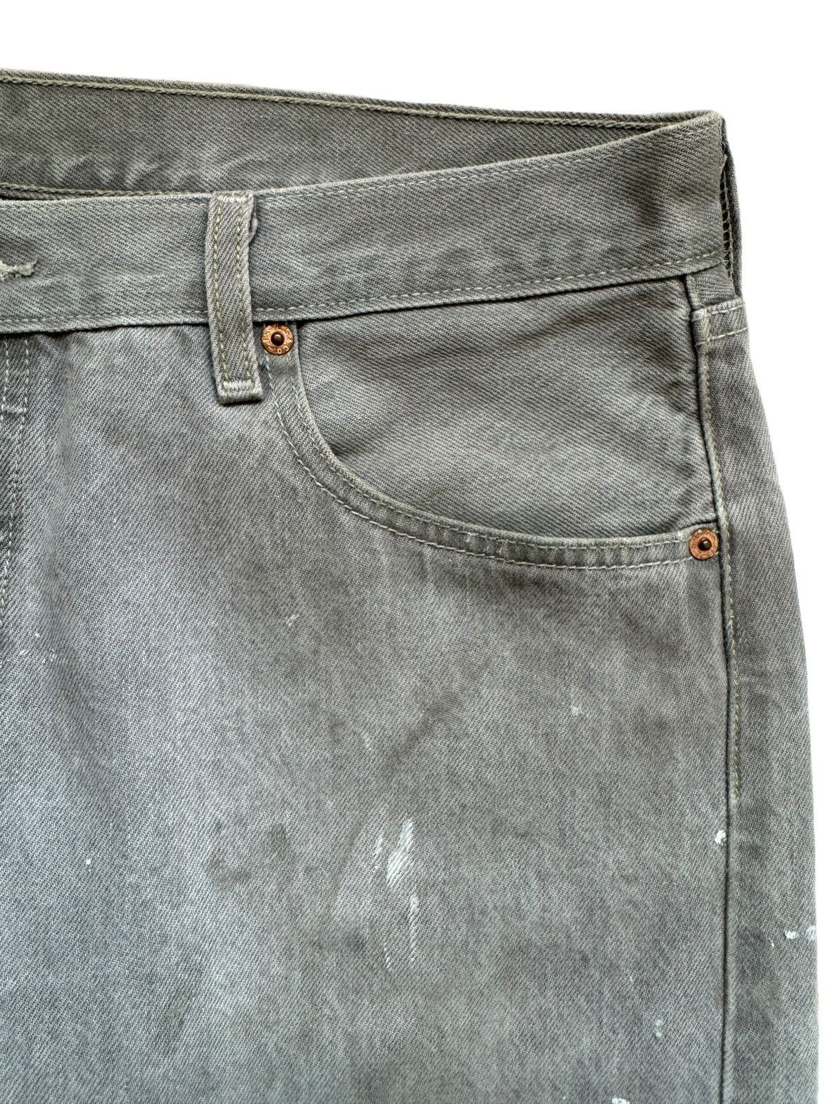 If Six Was Nine Vintage Levi's 501 Grey Wash Painter Denim Jeans Size US 35 - 4 Thumbnail