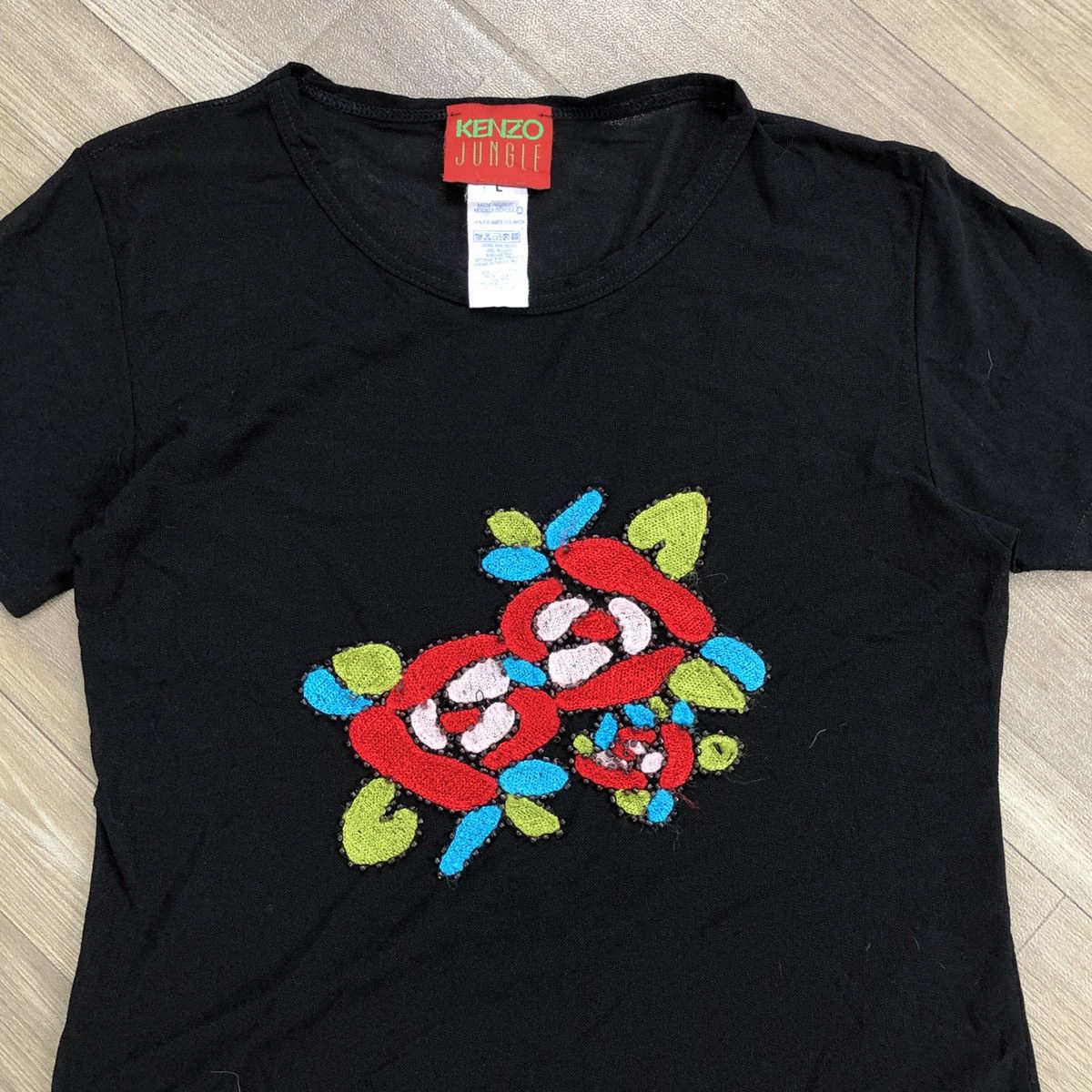 Japanese Brand × Kenzo × Vintage Vintage Kenzo Jungle Art Designer Transparent Tee Size M / US 6-8 / IT 42-44 - 2 Thumbnail