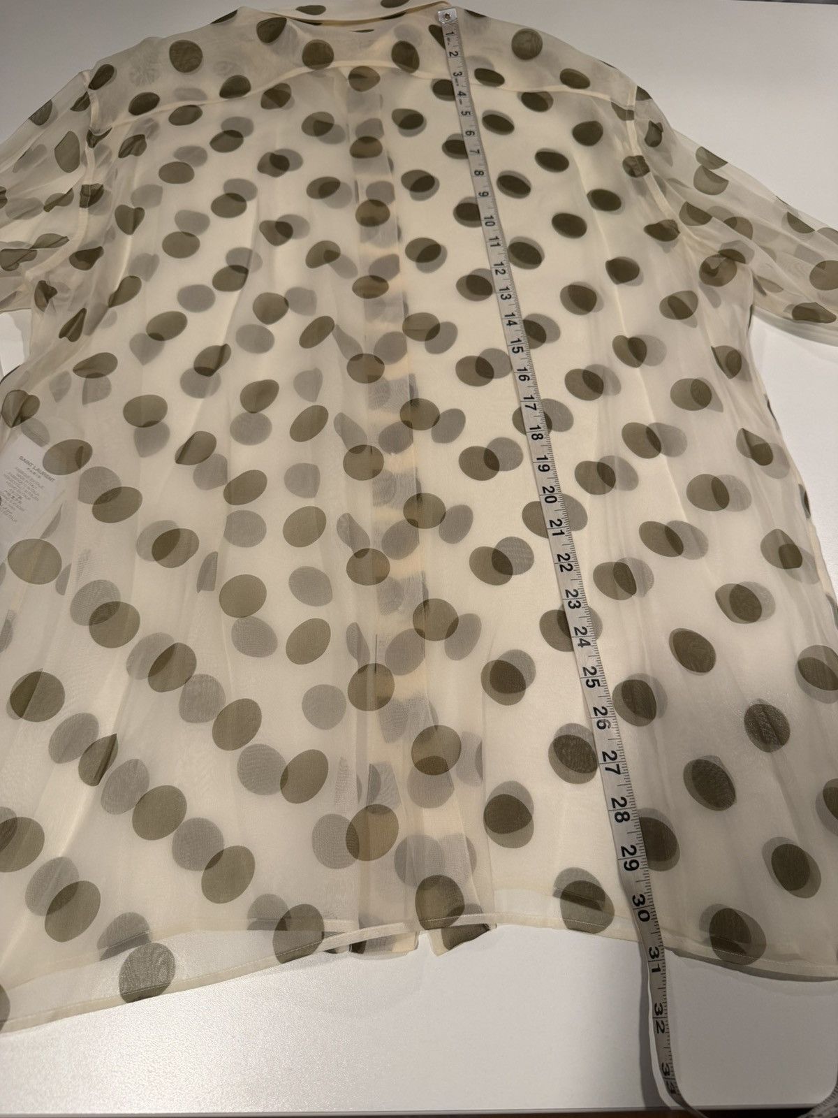 Saint Laurent Paris Saint laurent sheer transparent silk shirt. 42/16.5. $2100 Size US XL / EU 56 / 4 - 10 Thumbnail