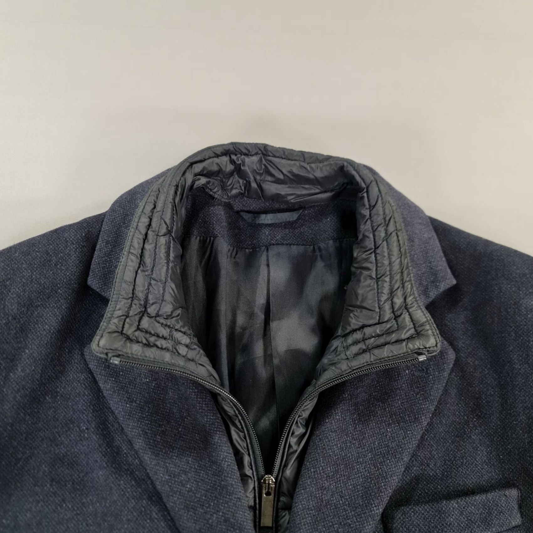 Vintage Conbipel Coat Navy Blue Wool Single-Breasted 42 IT52 Men Overcoat Long Winter Vintage No Size US XS / EU 42 / 0 - 2 Thumbnail