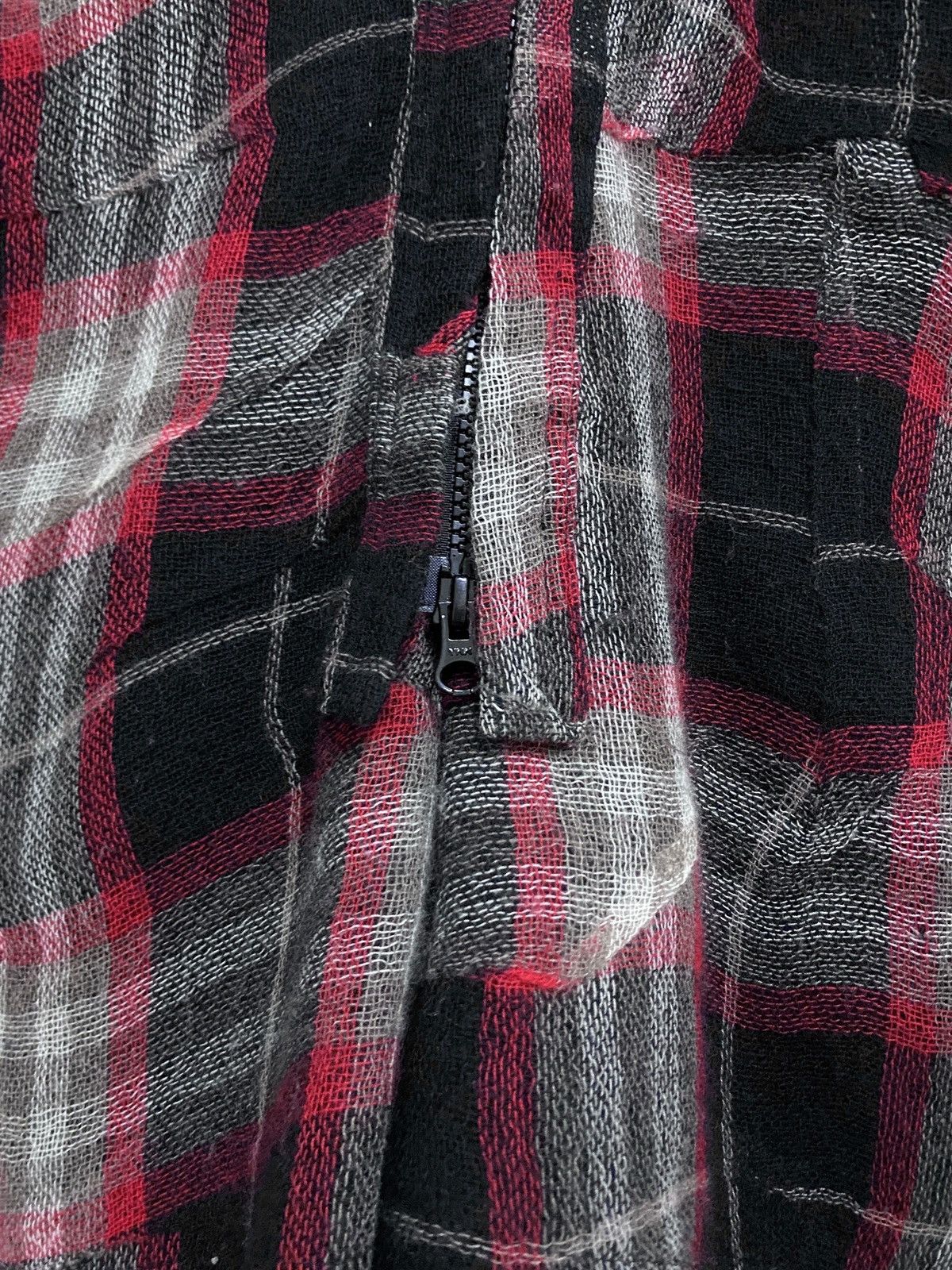 Yohji Yamamoto Rare Vintage Yohji Yamamoto Tartan Wool Parkas Hoodie 2000s Size US M / EU 48-50 / 2 - 13 Thumbnail
