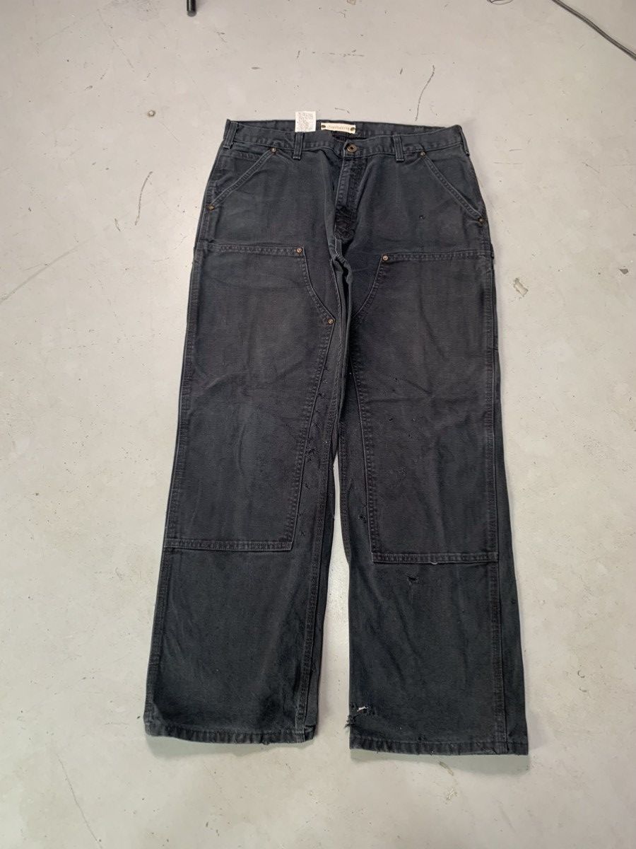 Carhartt Vintage sunfade Carhartt b11 Blk double knee denim Size US 36 / EU 52 - 1 Thumbnail