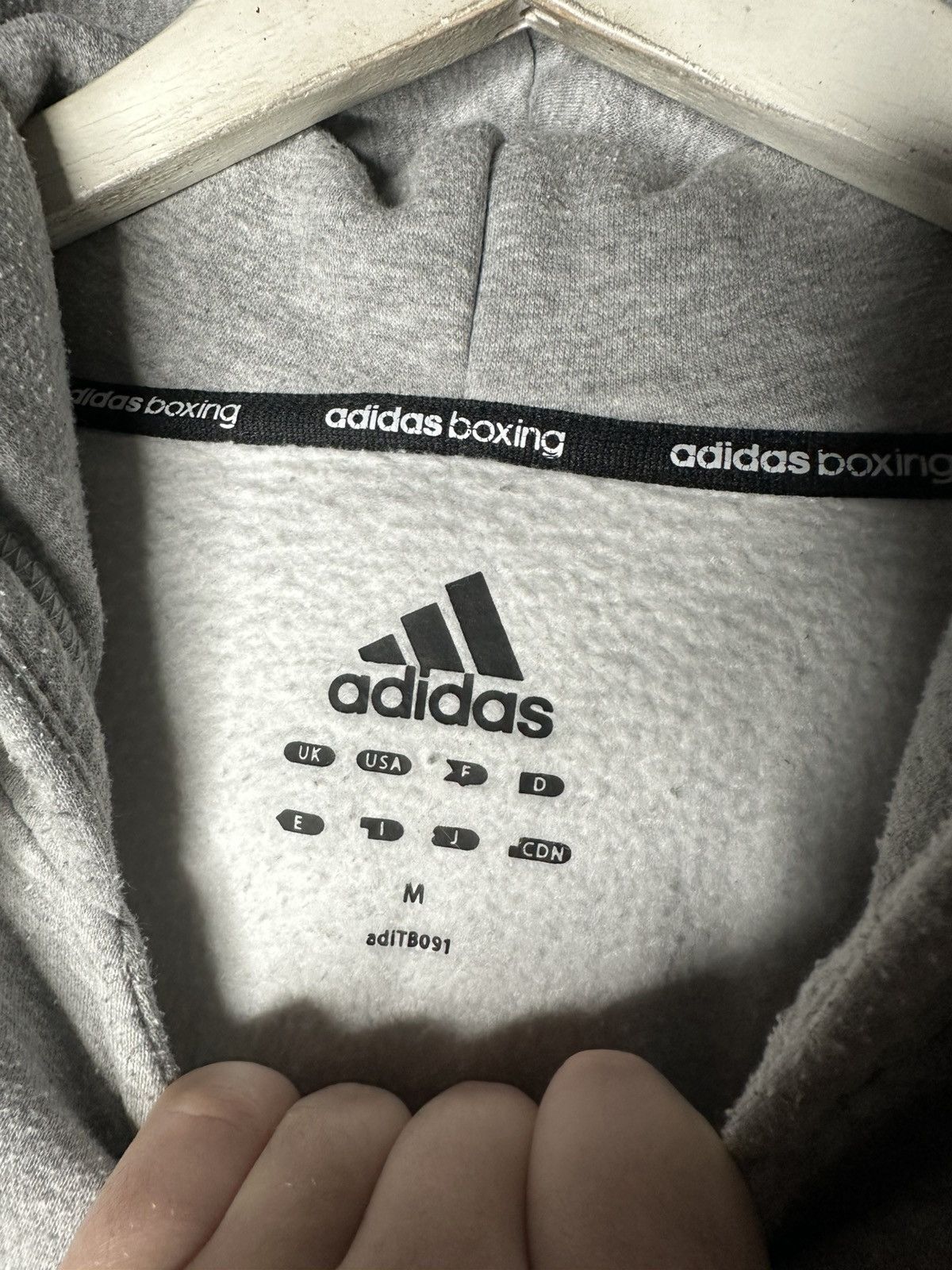Adidas Adidas Boxing Club Hoodie Grey Embroidered Logo M Sweatshirt Size US M / EU 48-50 / 2 - 5 Thumbnail