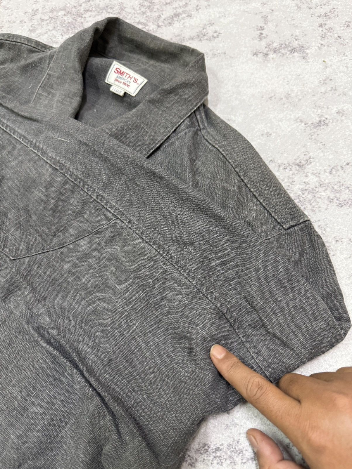 Smith's American Smith’s American Chambray Faded Black Washed Worker Jacket Size US M / EU 48-50 / 2 - 15 Thumbnail