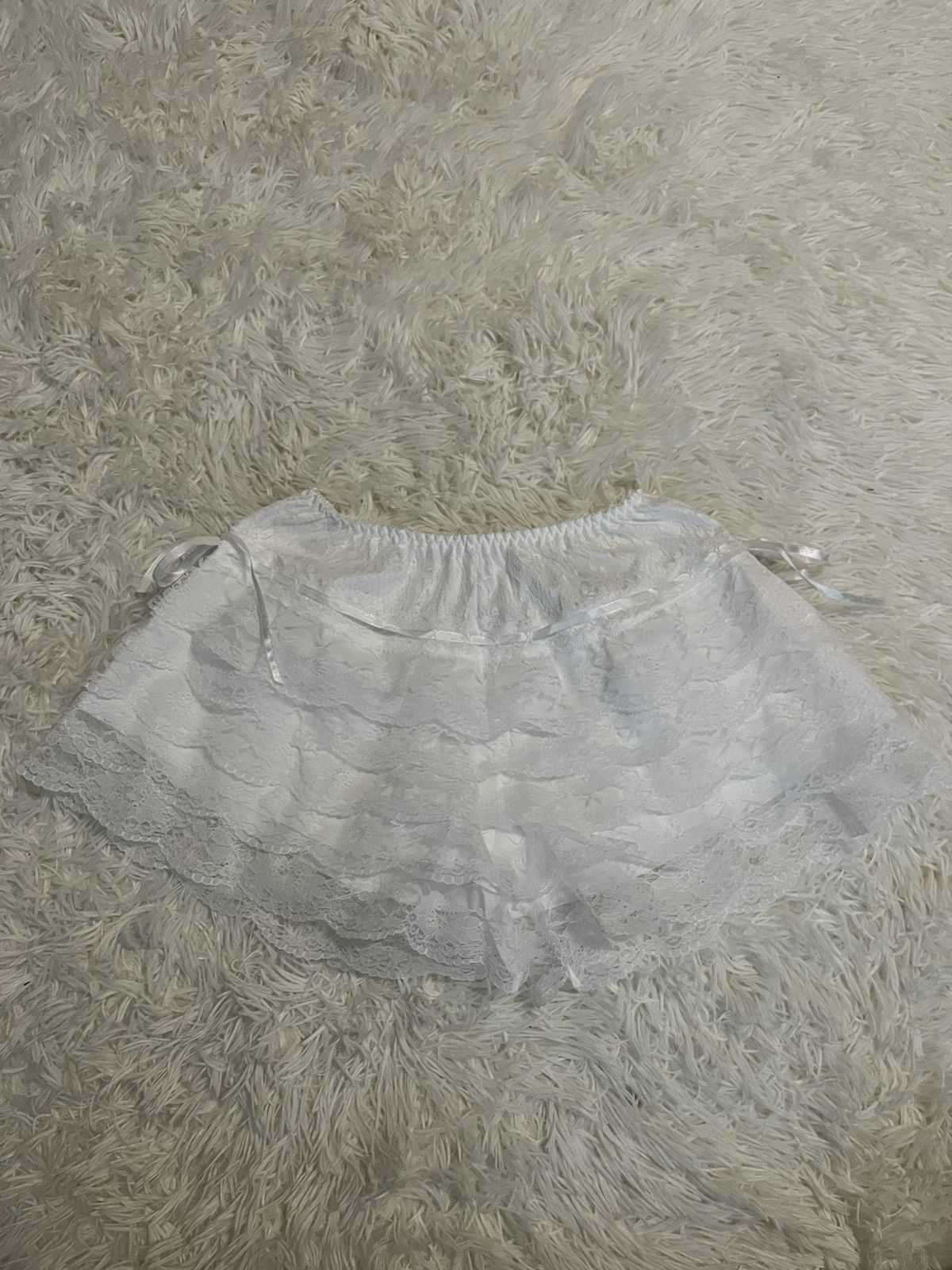 Japanese Brand × Vintage Lace ruffled short Size 26" / US 2 / IT 38 - 1 Thumbnail