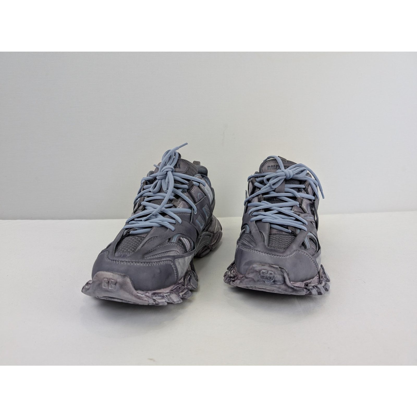 Balenciaga o1rshd1 Faded Mesh Rubber Track Sneakers in Multicolor Size US 12 / EU 45 - 9 Thumbnail
