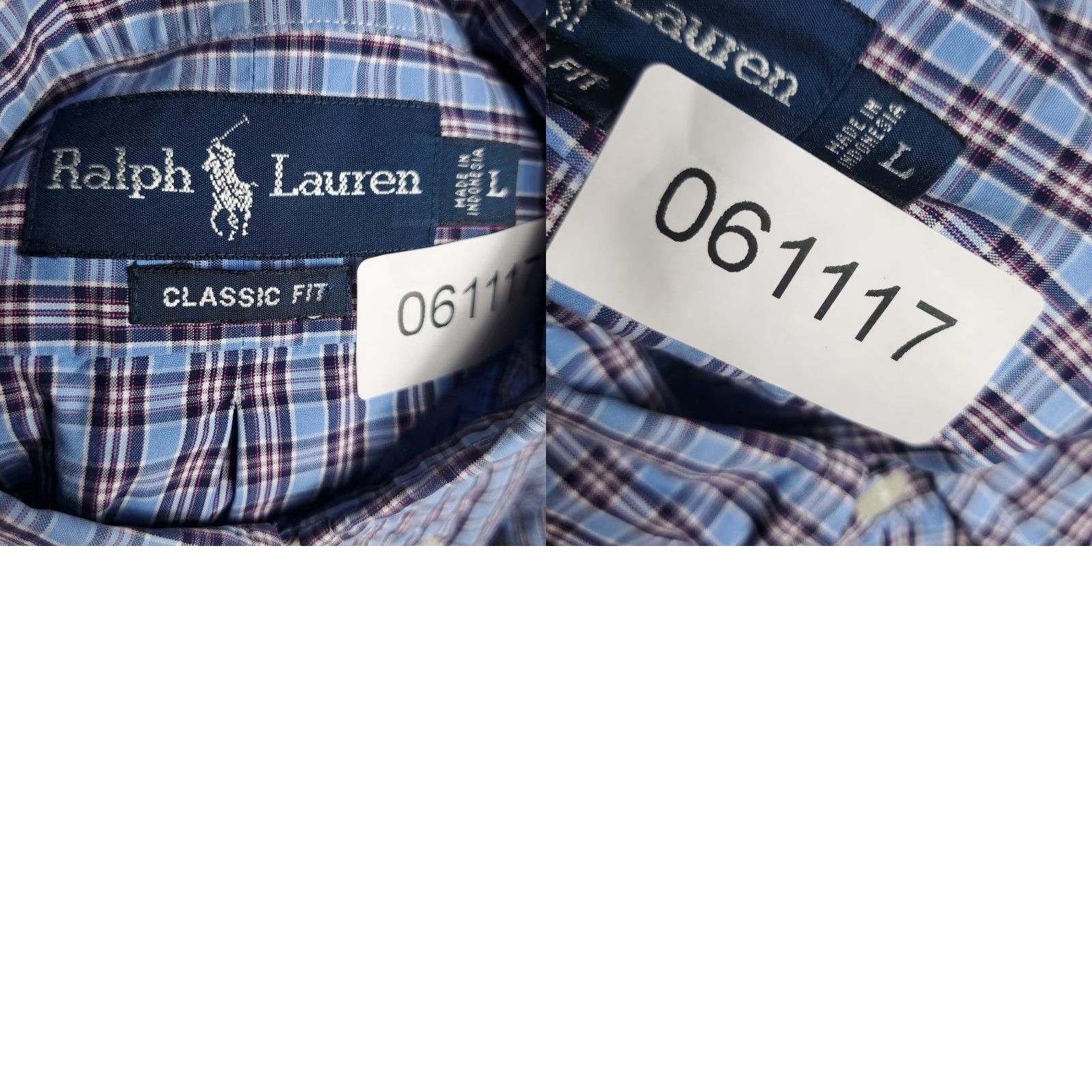Ralph Lauren VINTAGE Ralph Lauren Shirt Men Large Blue Plaid Button-Up Casual Short Sleeve Polo Classic Department Sale Size US L / EU 52-54 / 3 - 8 Thumbnail