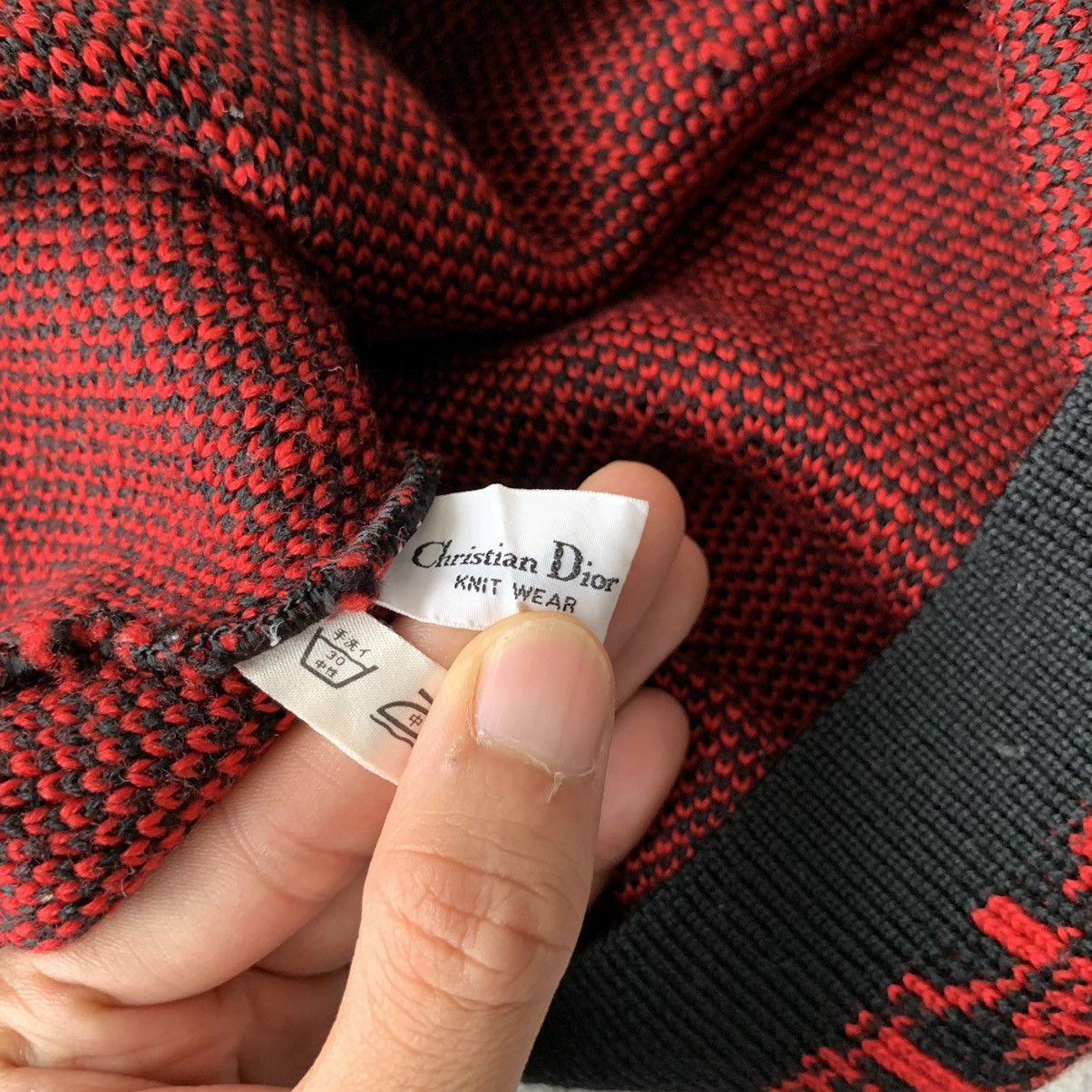 Dior × Vintage Vintage 90’s Dior Red Monogram Knit Size M / US 6-8 / IT 42-44 - 3 Thumbnail