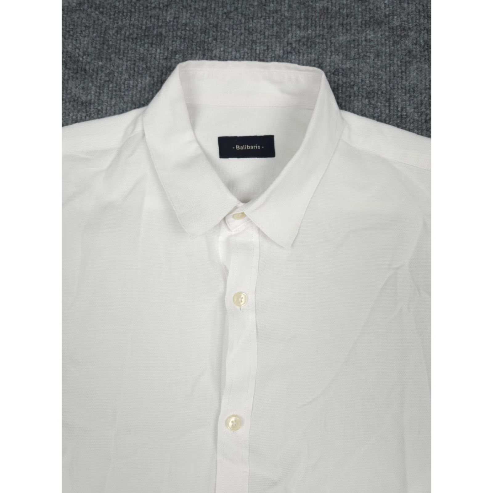 Vintage Balibaris Shirt Mens Medium White Button-Up 100% Cotton Casual Long Sleeve Regular Button-Down 44 in Chest Mens White Linen Cotton Size US M / EU 48-50 / 2 - 2 Thumbnail