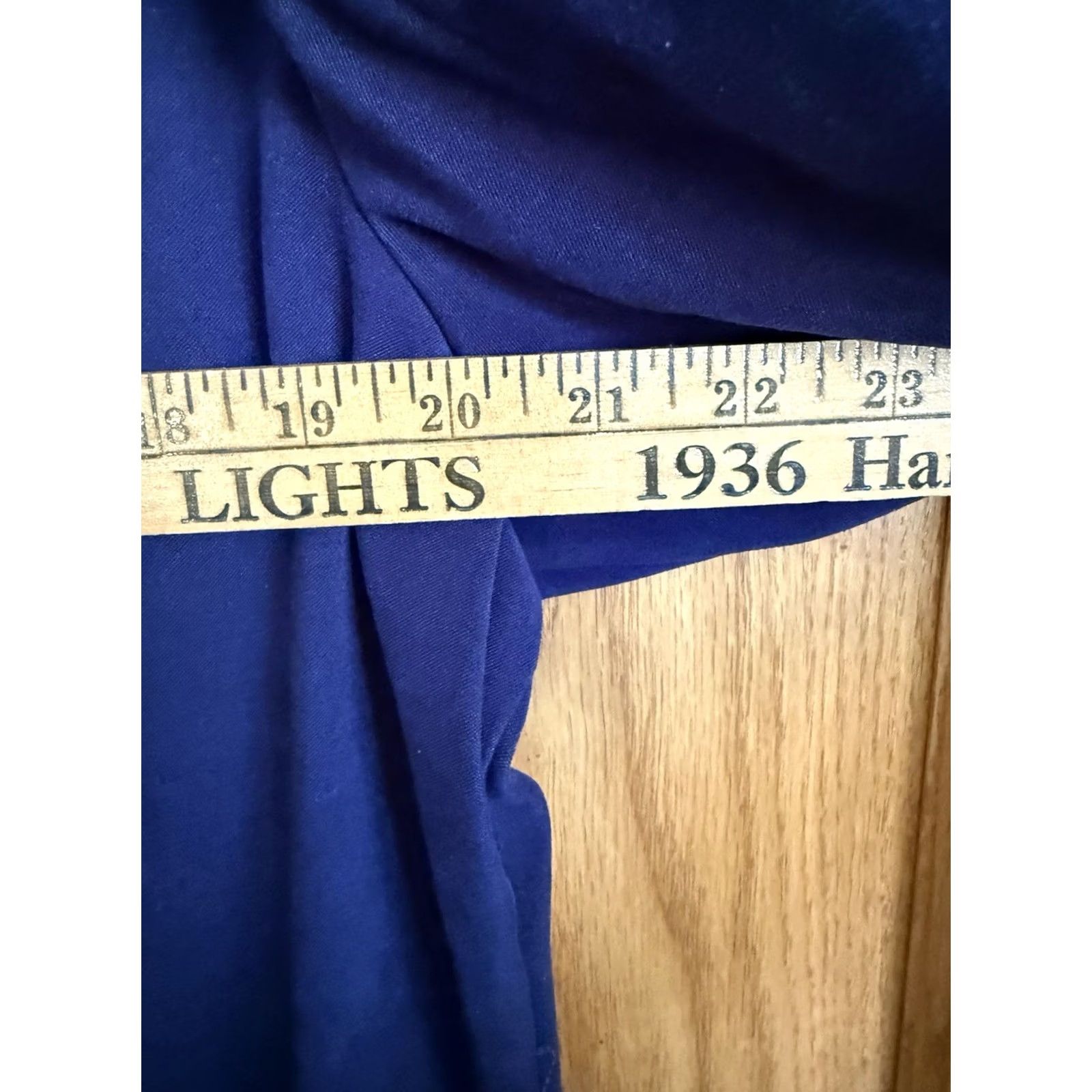 Vintage NAVY Jacket Womens 16 Shirt City Classic Basic Office Core Zipper Long Sleeve Polyester Microfiber Size XXL / US 16-18 / IT 52-54 - 5 Thumbnail