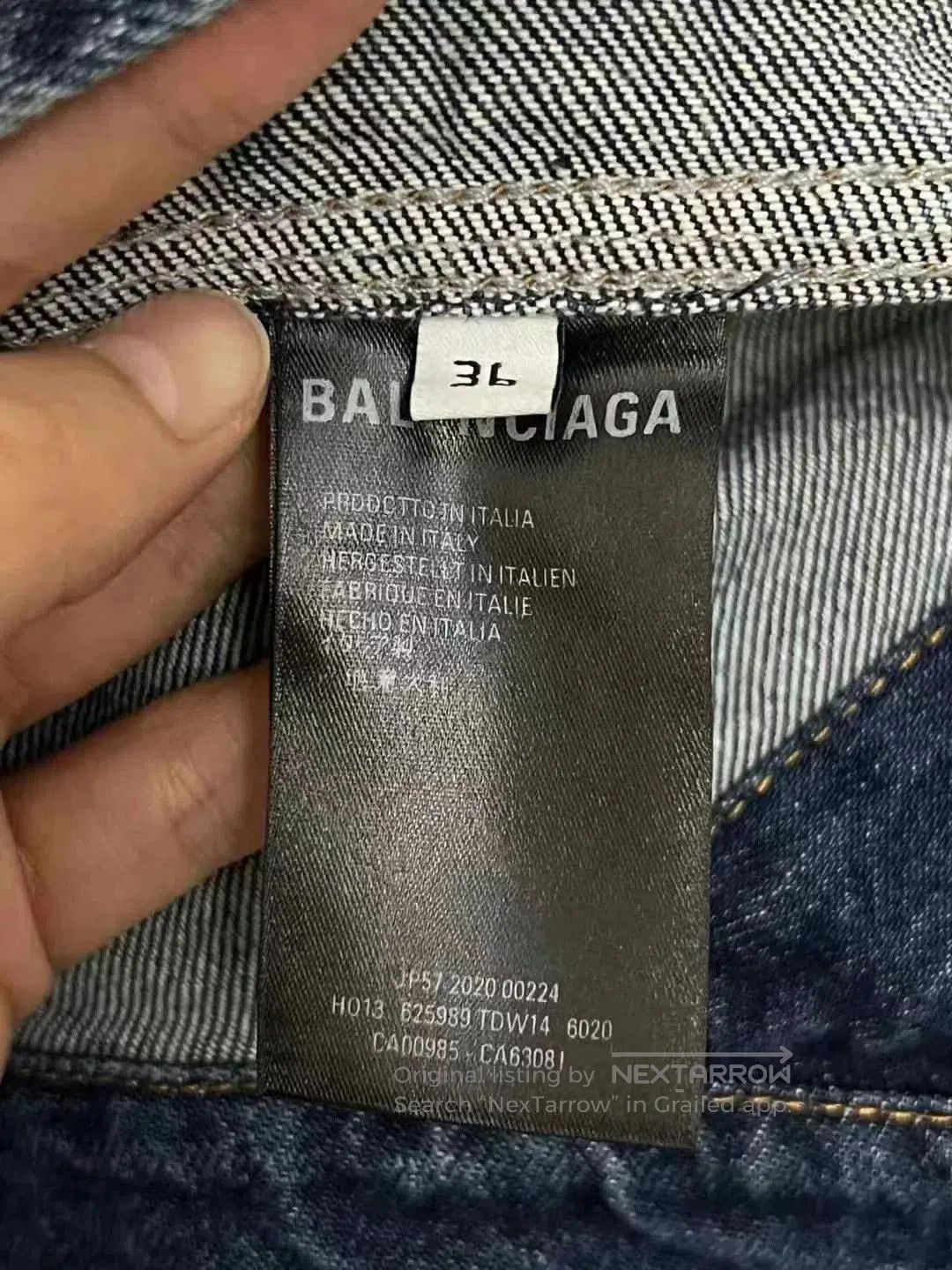 Balenciaga Inverted Denim Jacket.