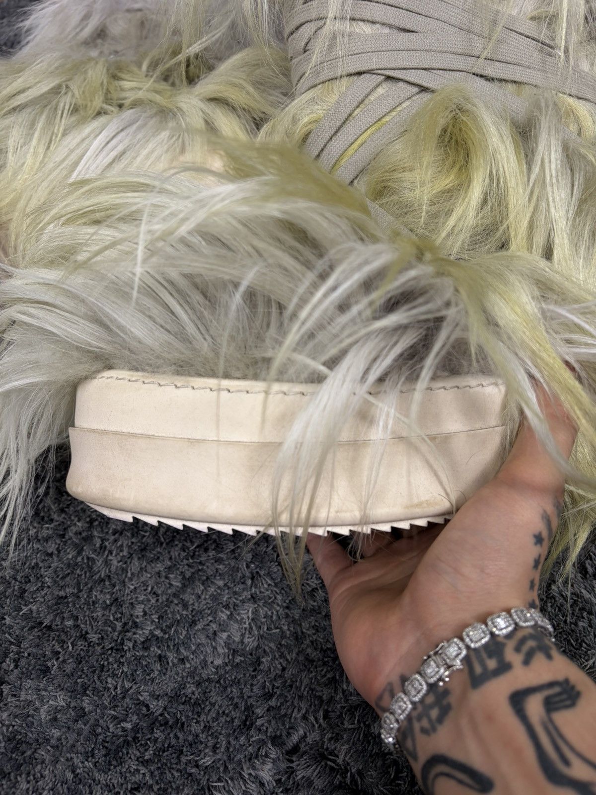 Rick Owens Rick Owens x Moncler Big Rock fur boots Size US 9 / EU 42 - 3 Thumbnail