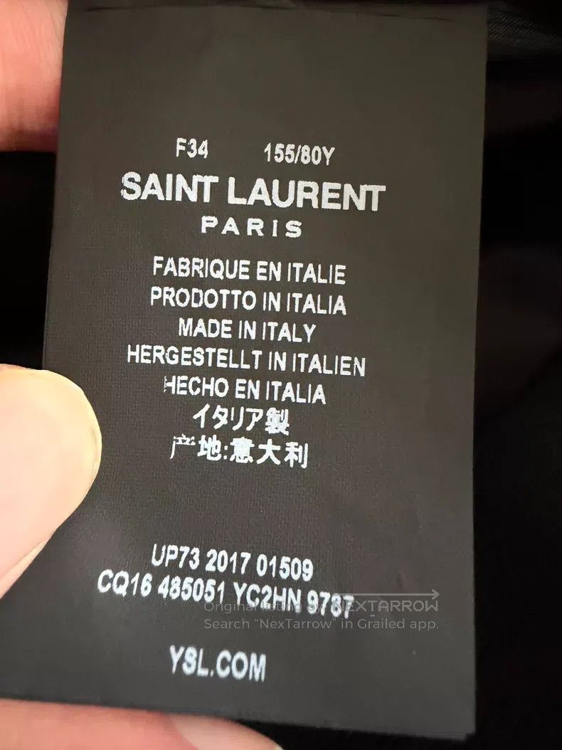 Saint Laurent Paris Saint Laurent Paris Diagonal Zip Sheepskin Leather Jacket Size XXS / US 00 / IT 34 - 5 Thumbnail