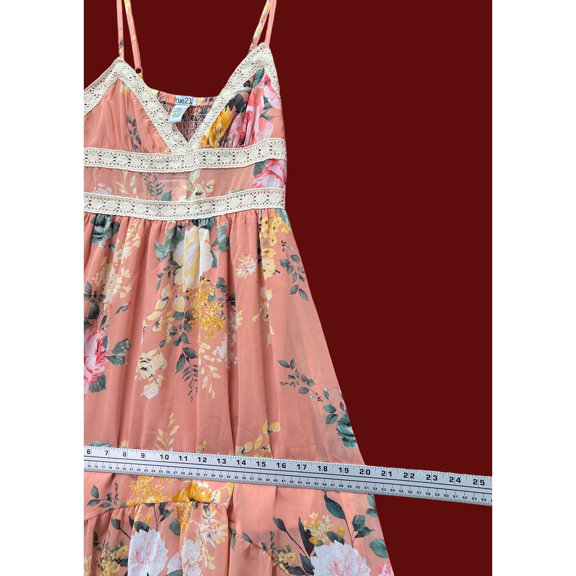 rue21 Rue 21 - Women's Summer Sleeveless High Low Hem Ruffle Flora Size S / US 4 / IT 40 - 4 Thumbnail