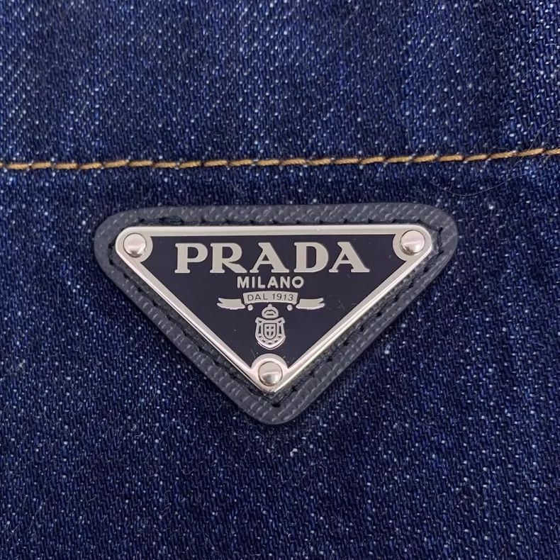 Prada Prada Dark blue triangle label cotton lapel single-breasted Size XS / US 0-2 / IT 36-38 - 5 Thumbnail