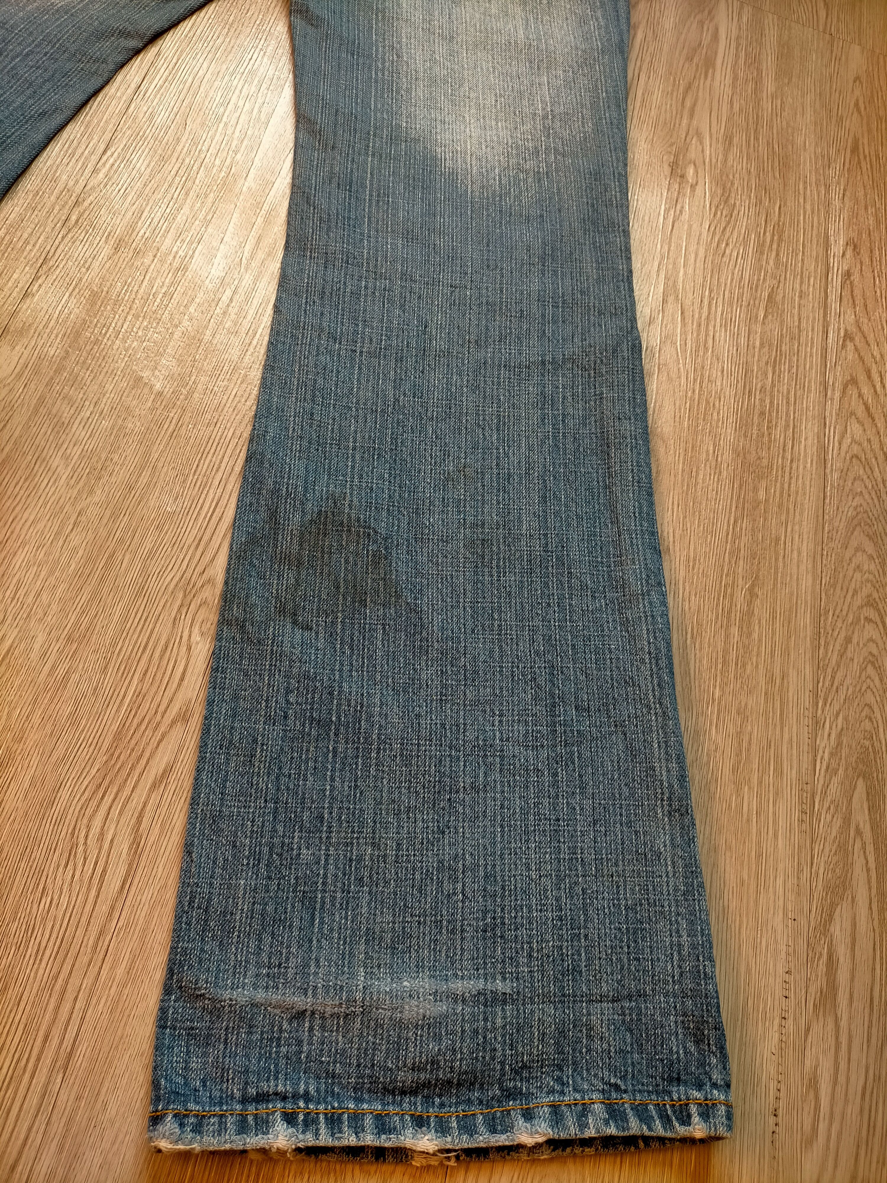 If Six Was Nine Flare Jeans Shaqiru Japan Patchwork Boot cut Blue Jeans Size US 31 - 17 Thumbnail
