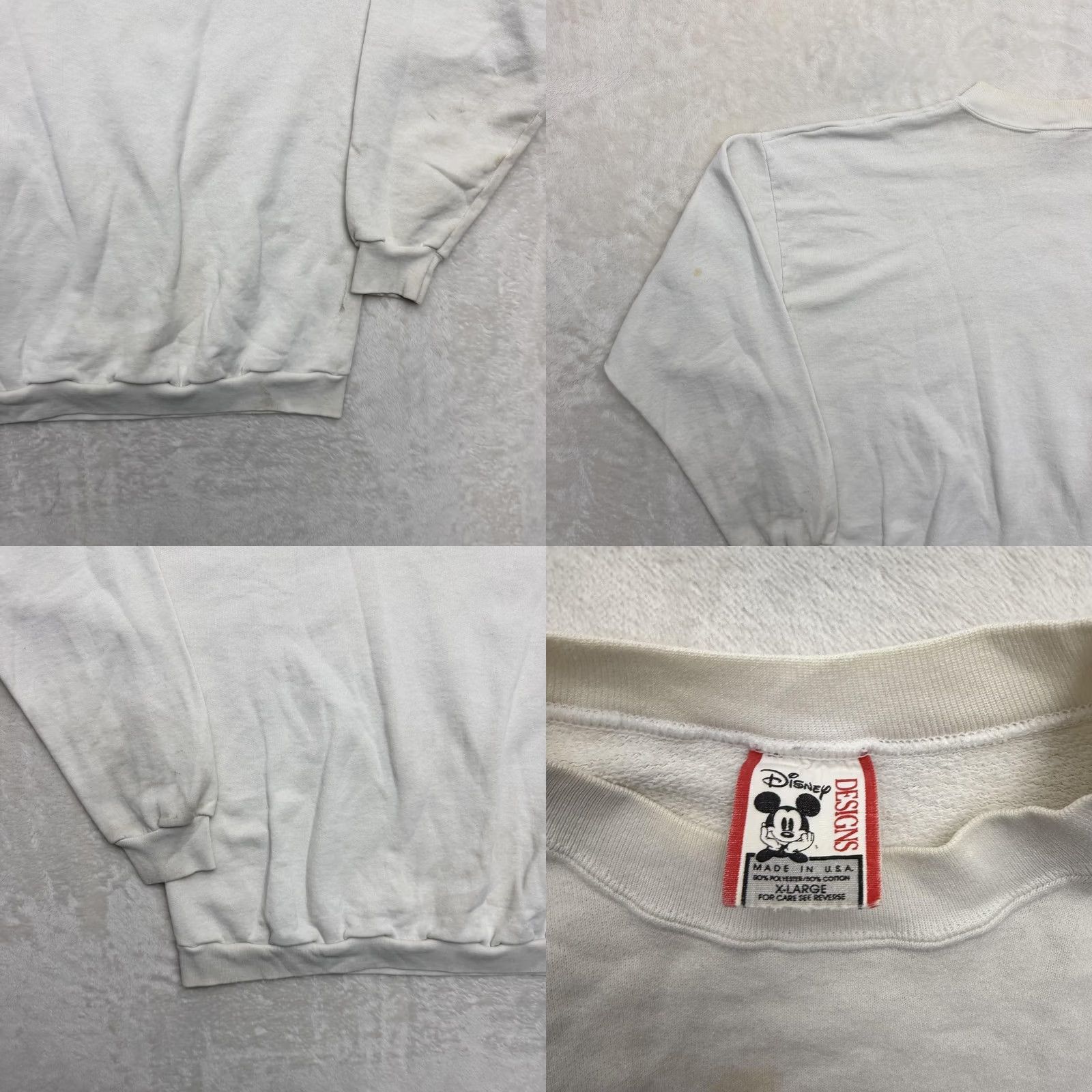 Vintage VINTAGE Mickey Mouse Sweatshirt Mens XL White USA Flags Graphic 90s Disney Designs Size US XL / EU 56 / 4 - 9 Thumbnail