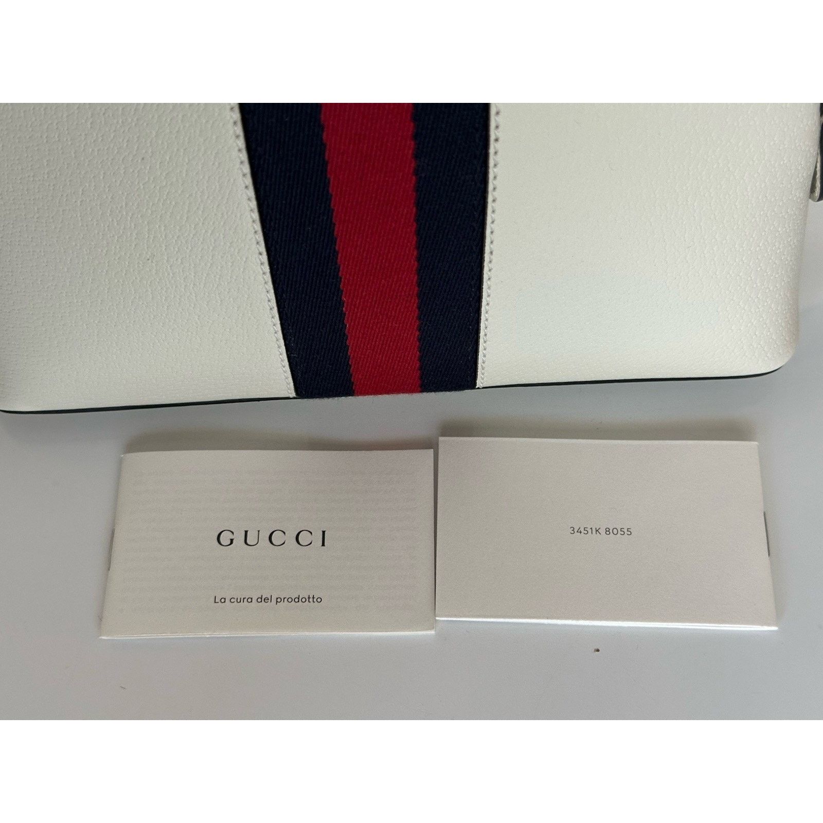 Gucci Gucci Ophidia Leather GG Web White Small Shoulder Bag 719881 Size ONE SIZE - 16 Thumbnail