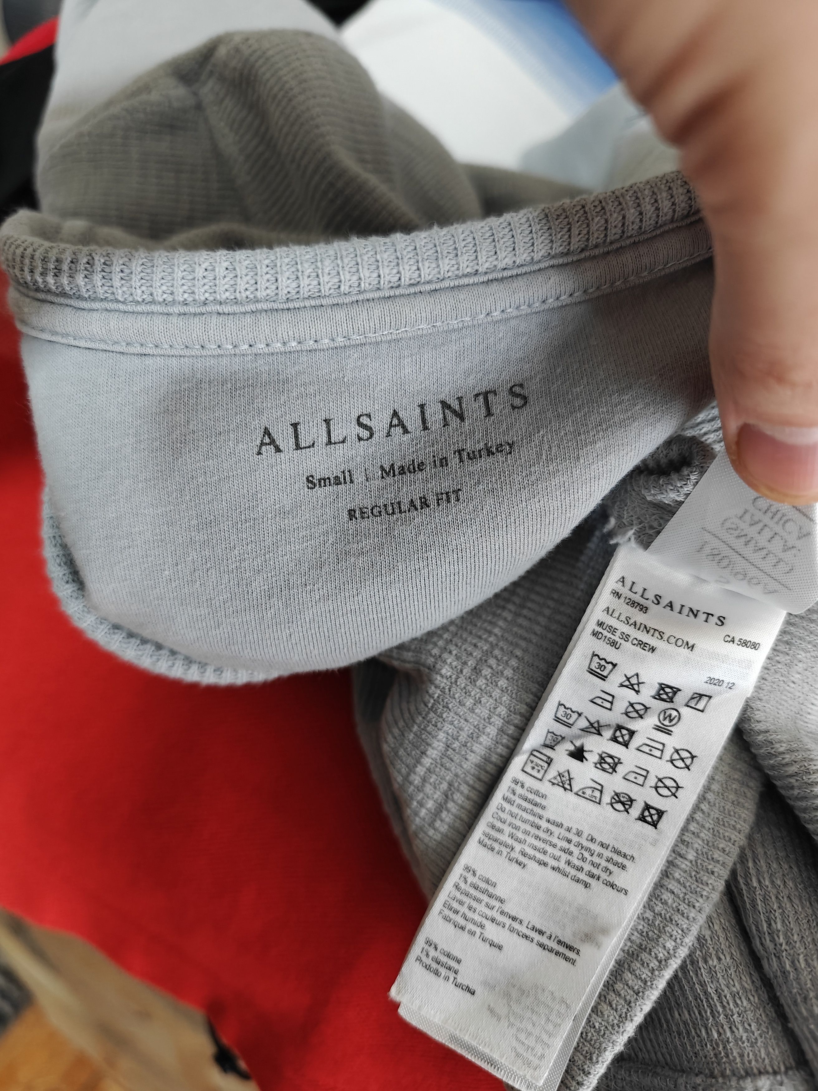 Allsaints Allsaints T-Shirt Muse Crew Regular Fit Gray S Size US S / EU 44-46 / 1 - 8 Thumbnail