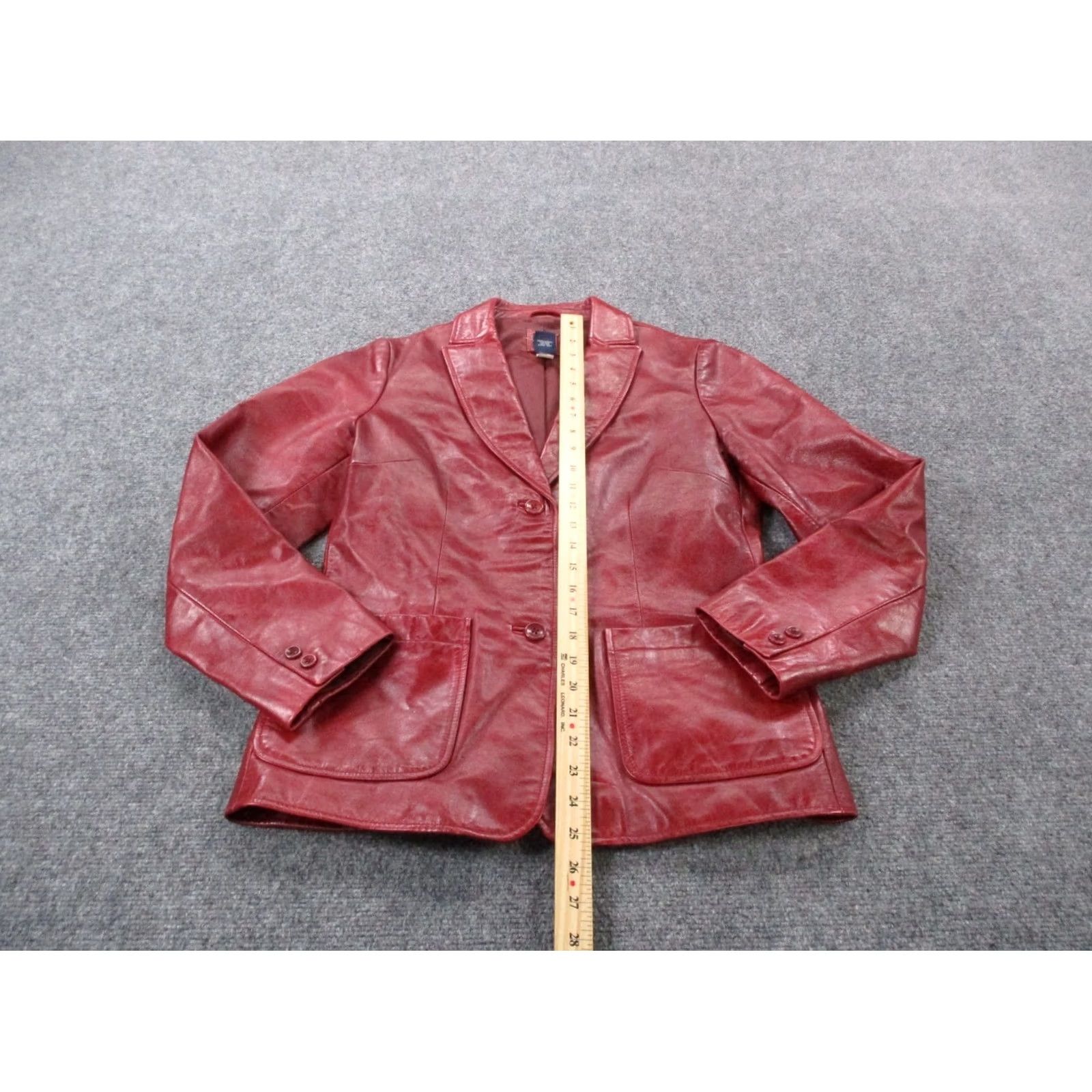 Gap VINTAGE Gap Jacket Womens S Red Leather Coat Biker Lined Windproof Pockets Casual Fall Spring Summer Winter Mens Womens Girls Boys Size S / US 4 / IT 40 - 3 Thumbnail