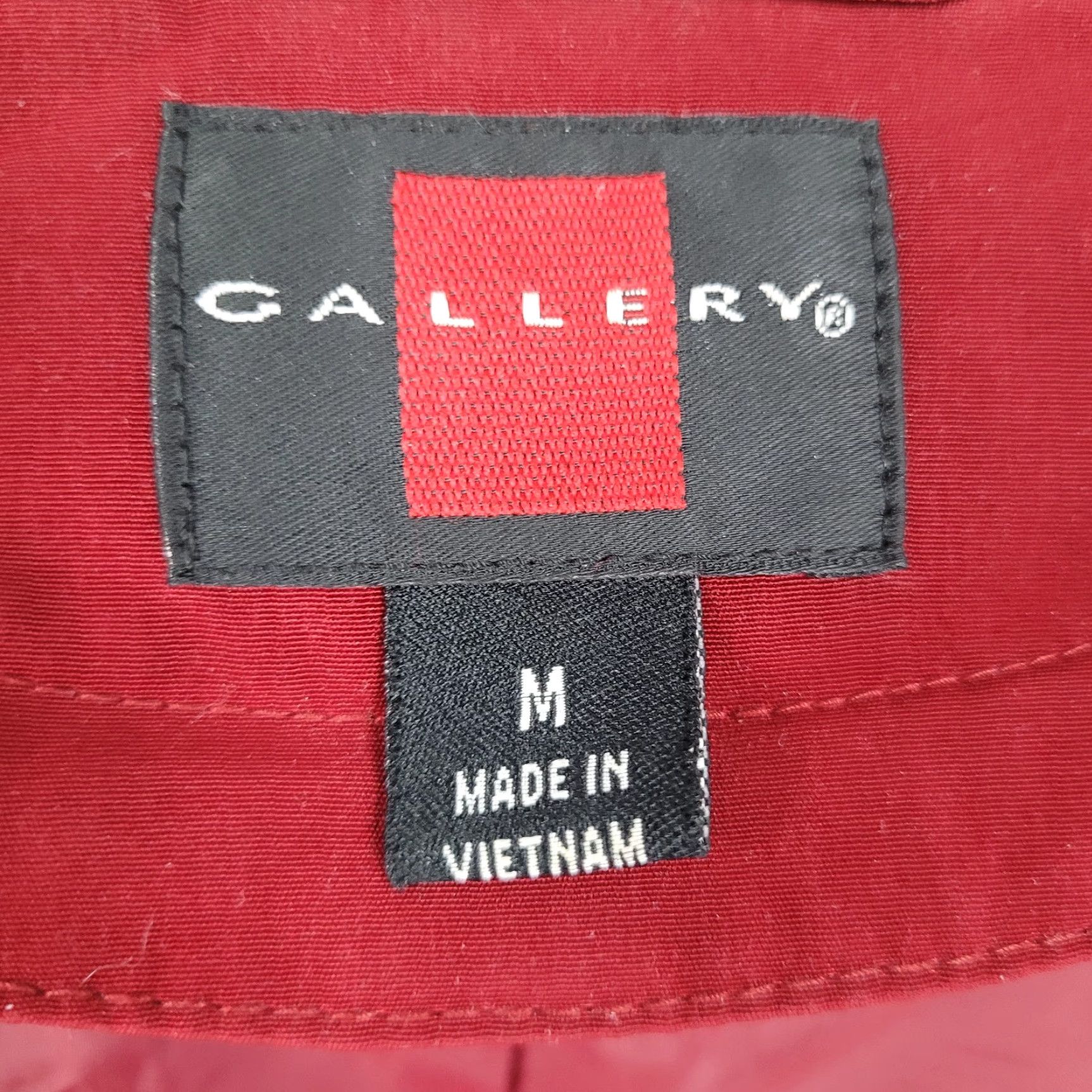 Vintage Gallery Jacket Women M Red Solid Lightweight Collared Pockets Zip Snap Size M / US 6-8 / IT 42-44 - 3 Thumbnail