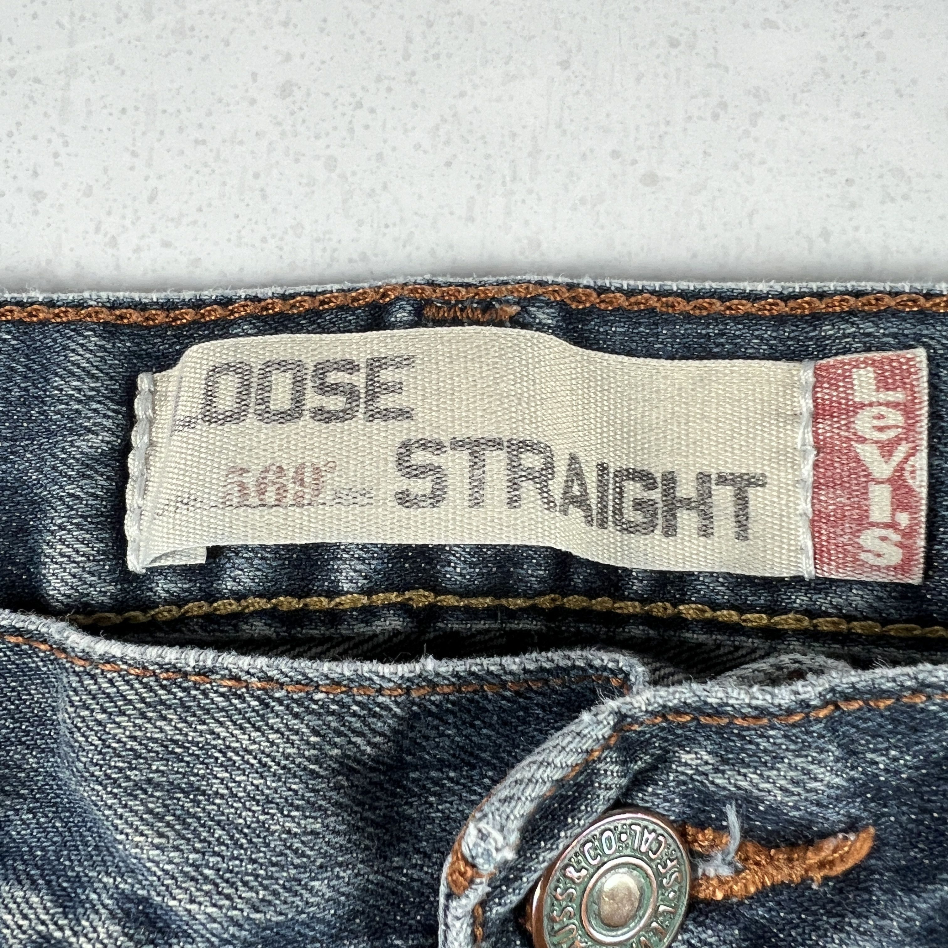 Levi's Y2K Levi's Jean 569 Loose Straight Blue Faded Thrashed Denim Size US 34 / EU 50 - 9 Thumbnail