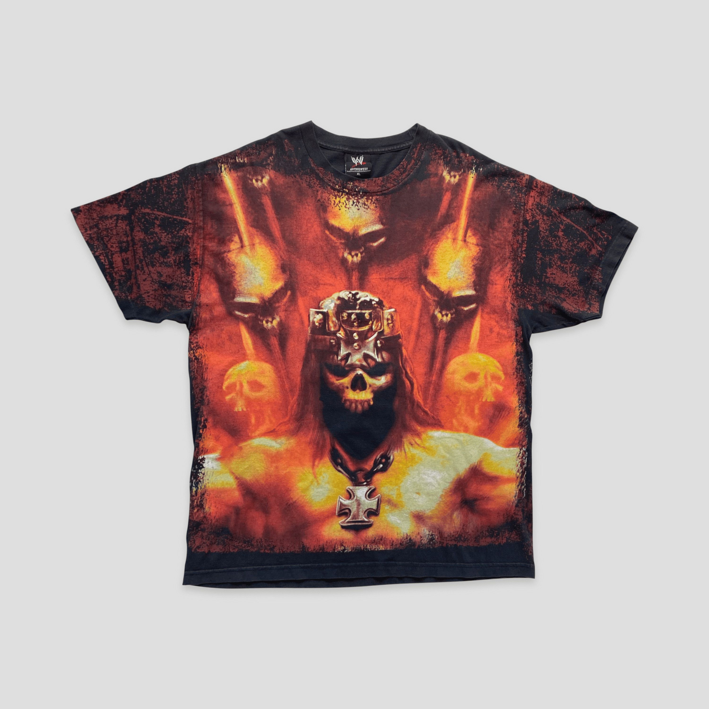 Vintage × WWE Vintage Early 2000s WWE Triple H Skull King AOP T-Shirt Size US XL / EU 56 / 4 - 1 Thumbnail