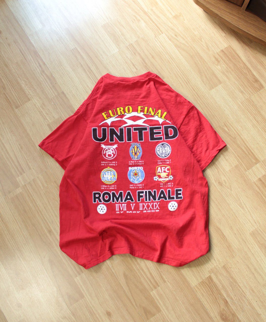 Vintage 🔥 2008 Euro Cup Final Roma United Inter Barcelona T Shirt Size US XL / EU 56 / 4 - 2 Thumbnail