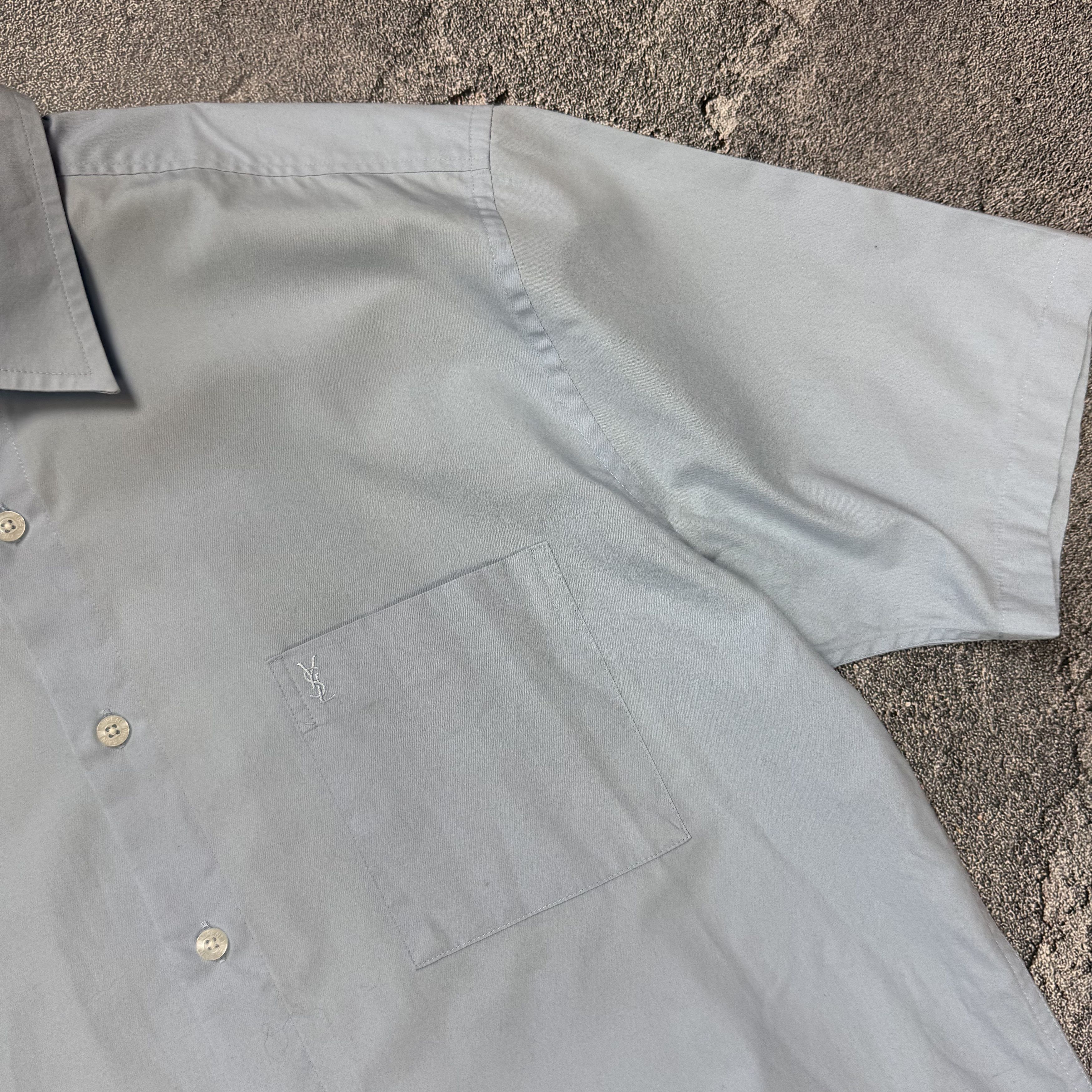 Yves Saint Laurent Vintage Yves Saint Laurent YSL Short Sleeve Button Up Shirt Size US L / EU 52-54 / 3 - 2 Thumbnail