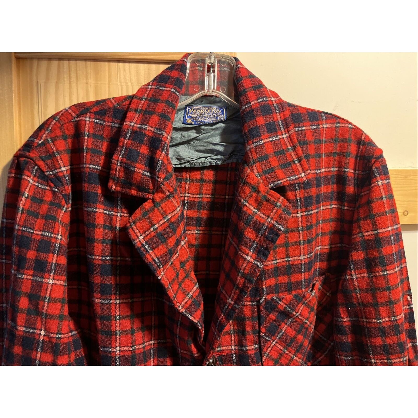 Pendleton Pendleton VTG Men’s M Red Plaid Wool Button Flannel Jacket Size US M / EU 48-50 / 2 - 6 Thumbnail