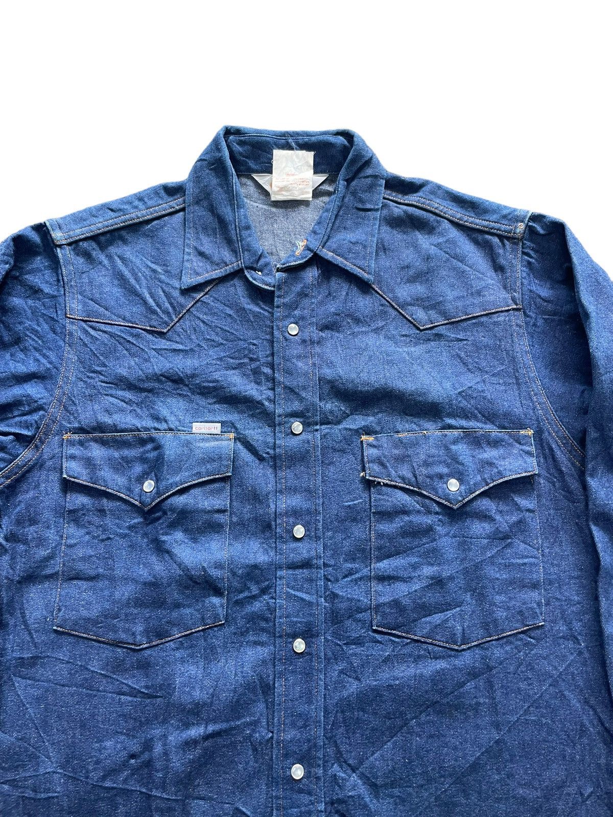 Carhartt Vintage Carhartt Western Denim Shirt Size US L / EU 52-54 / 3 - 2 Thumbnail