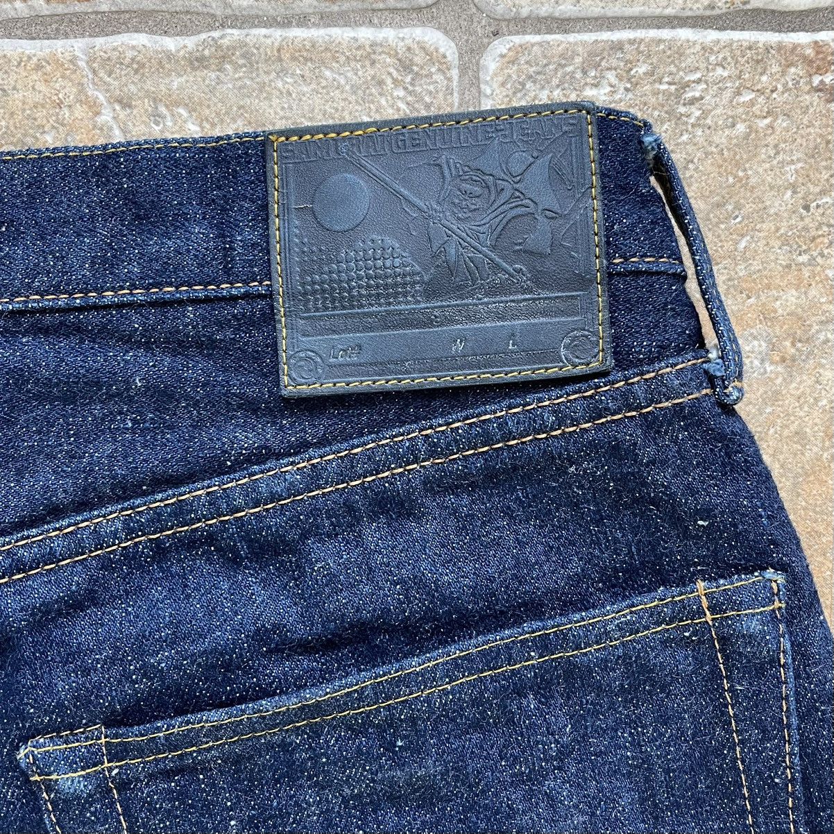 Samurai Jeans Samurai Jeans S211AX 18oz Ai Benkei, Relaxed Tapered, 35x32 Size US 35 - 6 Thumbnail