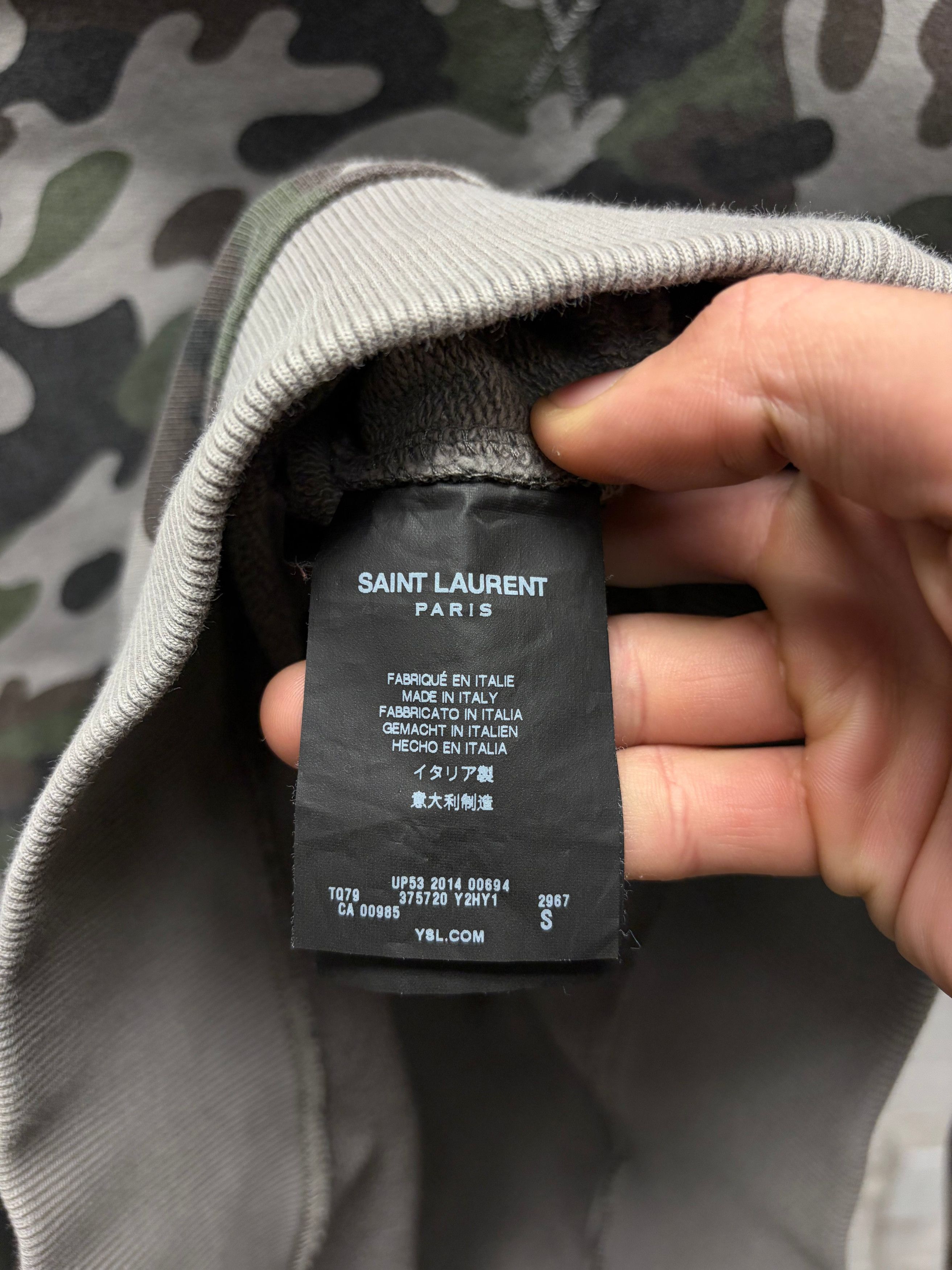 Saint Laurent Paris 2014 Saint Laurent by Hedi Slimane ‘Camouflage’ Sweatshirt Size US M / EU 48-50 / 2 - 3 Thumbnail