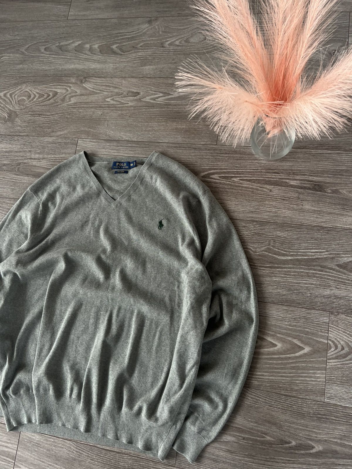 Designer × Polo Ralph Lauren ‼️Vintage Casual Polo Ralph Lauren RRL V Neck Knit Sweater‼️ Size US XXL / EU 58 / 5 - 2 Thumbnail