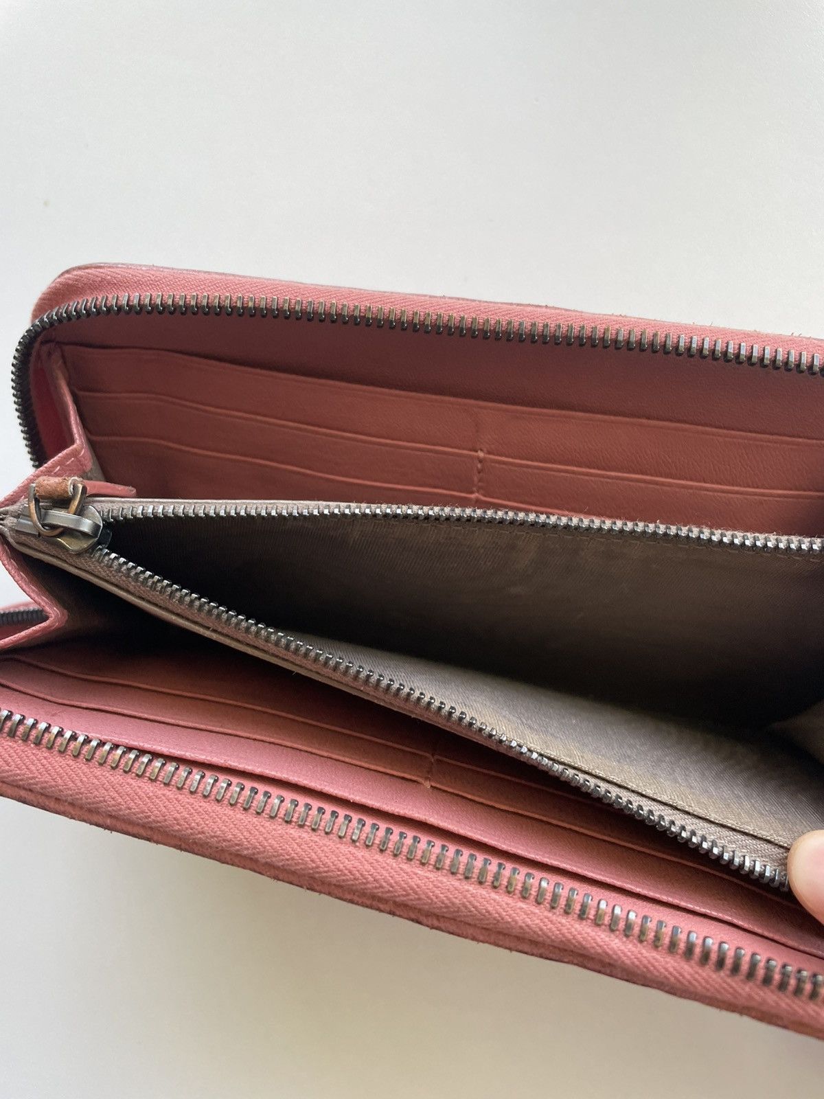 Bottega Veneta Bottega Pink Leather Long Wallet Size ONE SIZE - 4 Thumbnail