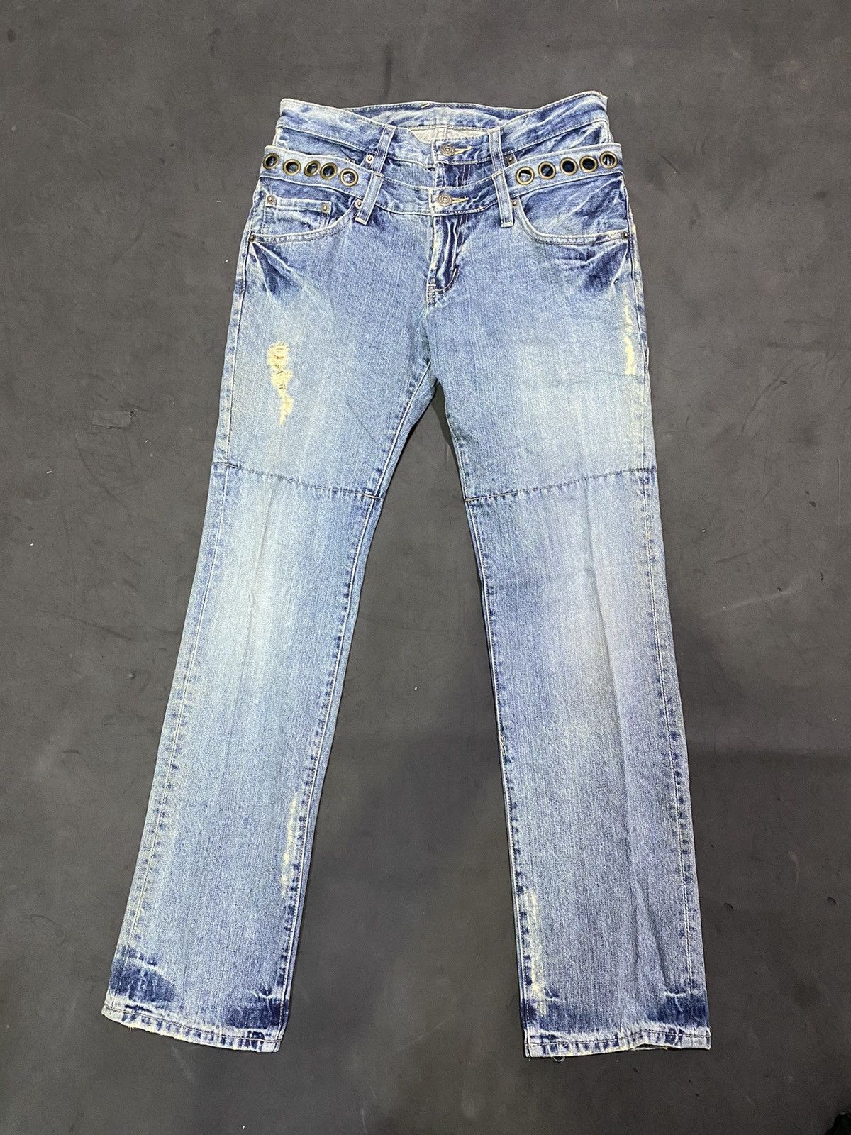 image of Beauty Beast x Hysteric Glamour Double Waits Ppfm Japanese Denim Disstressed, Men's (Size 31)