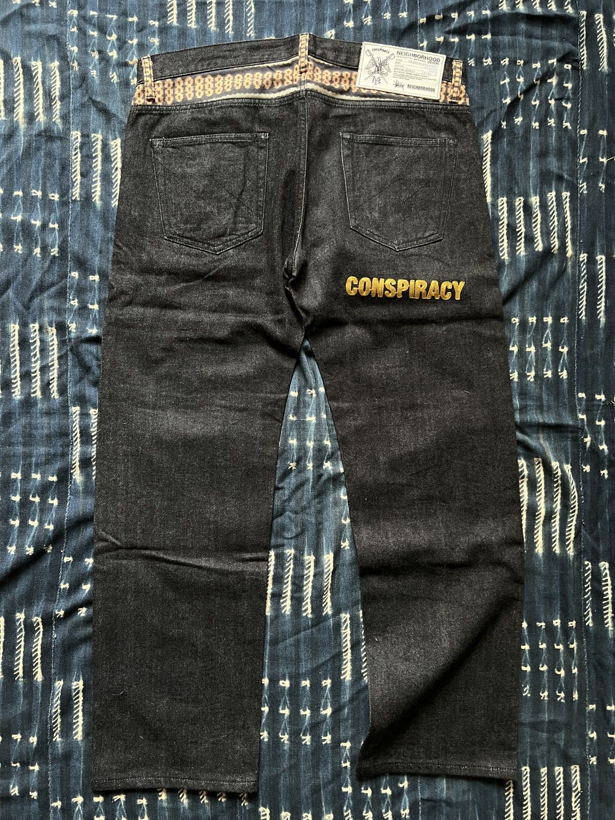 Stussy x Neighborhood Boneyards Conspiracy Denim Jeans FW10