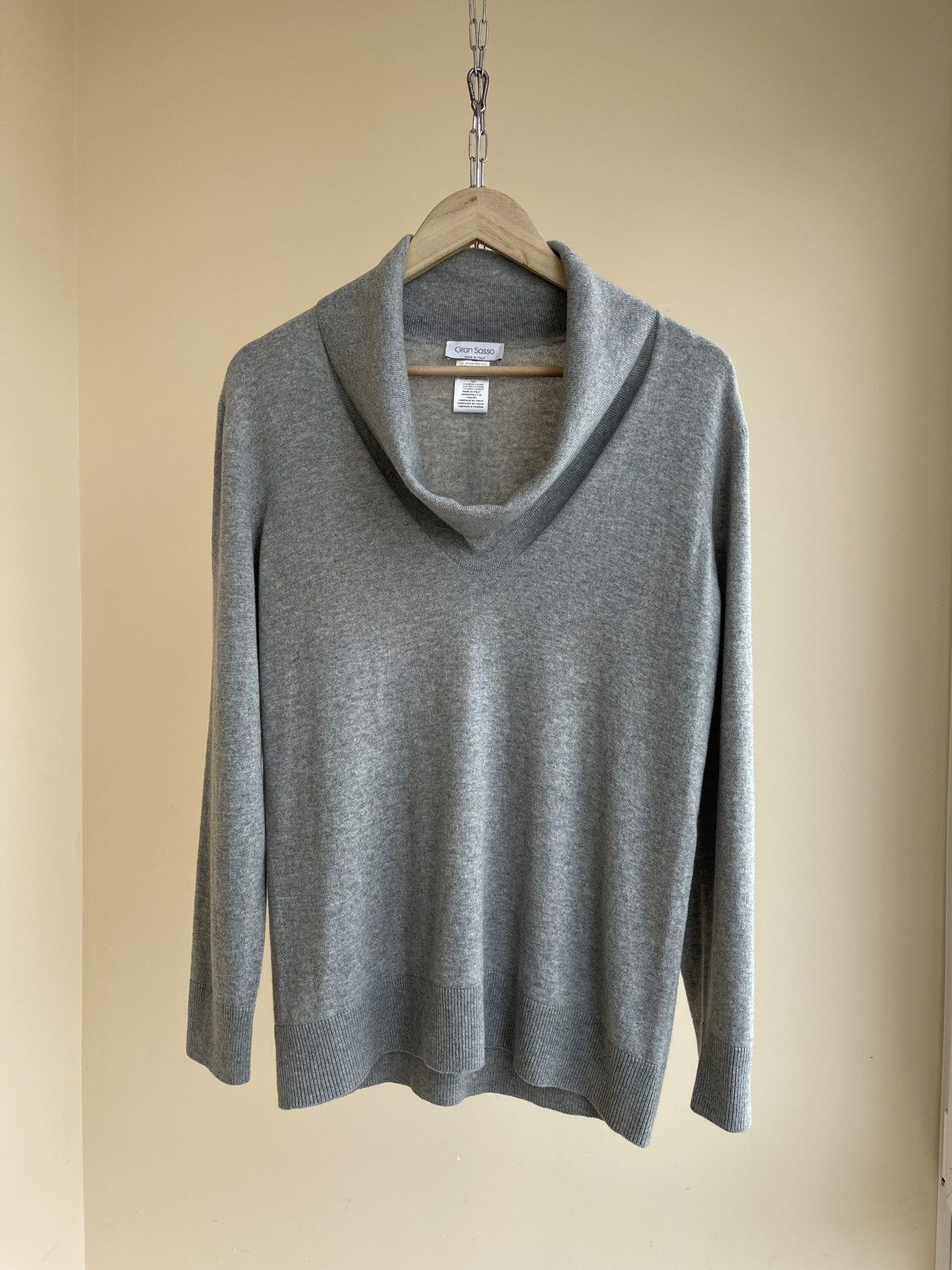 Gran Sasso Gran Sasso Wool Viscose Cashmere Cowl Neck Jumper Sweater Size XL / US 12-14 / IT 48-50 - 1 Thumbnail