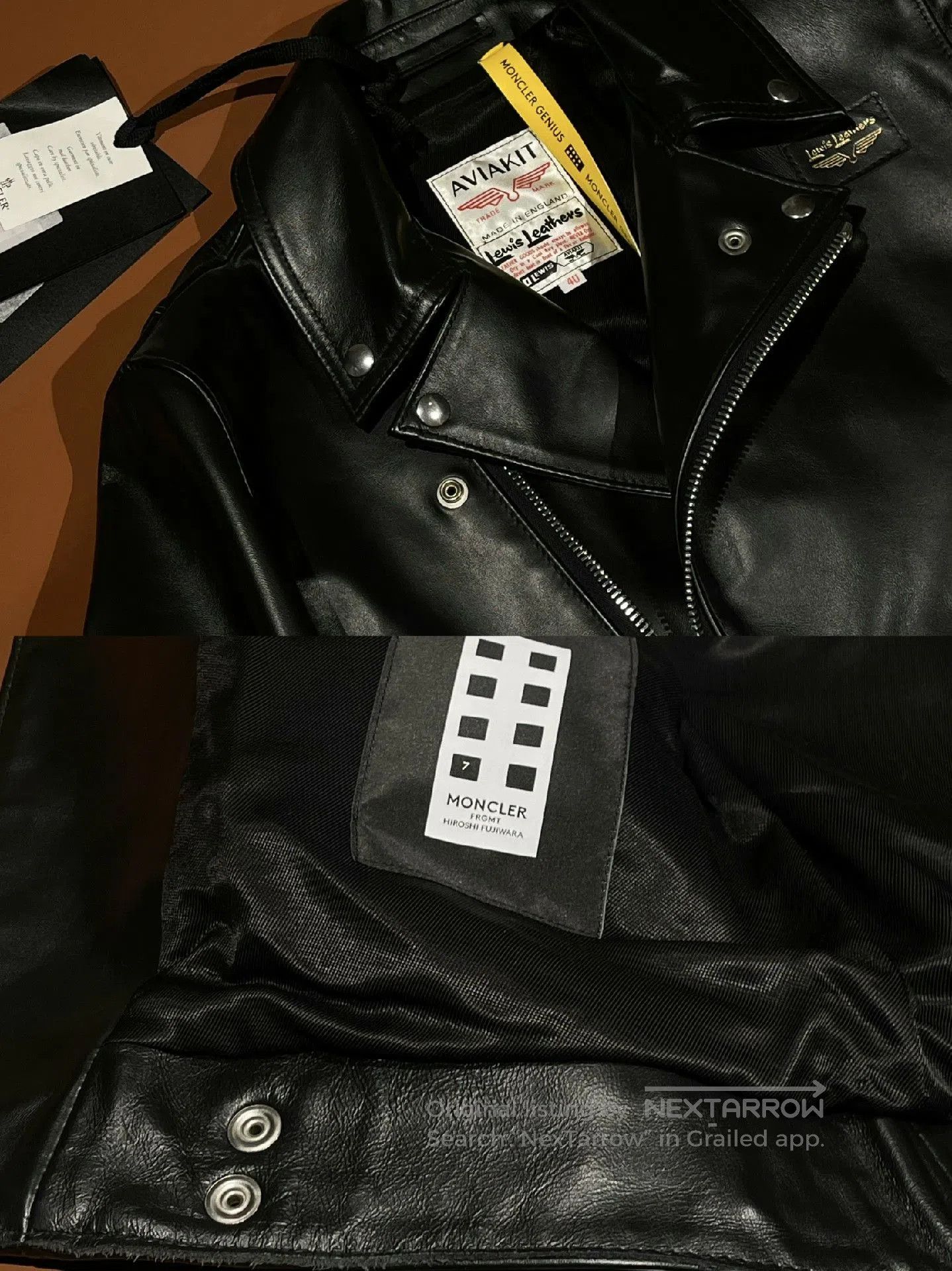 Moncler Moncler X FRGMT Collaborative Leather Jacket. Size US XXS / EU 40 - 6 Thumbnail