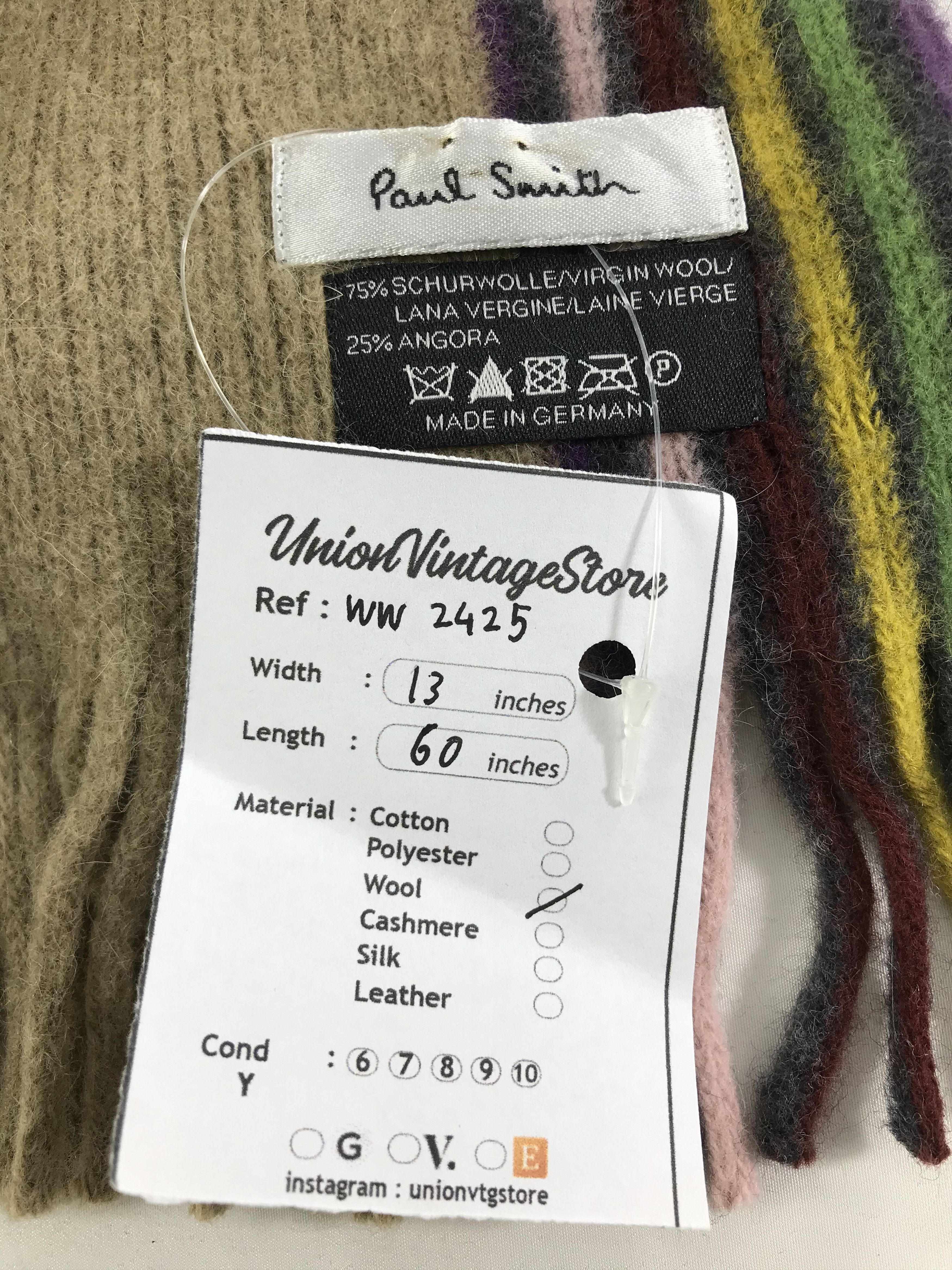 Paul Smith × Vintage Paul Smith Scarf / Muffler / Neckwear - WW2425 Size ONE SIZE - 5 Thumbnail