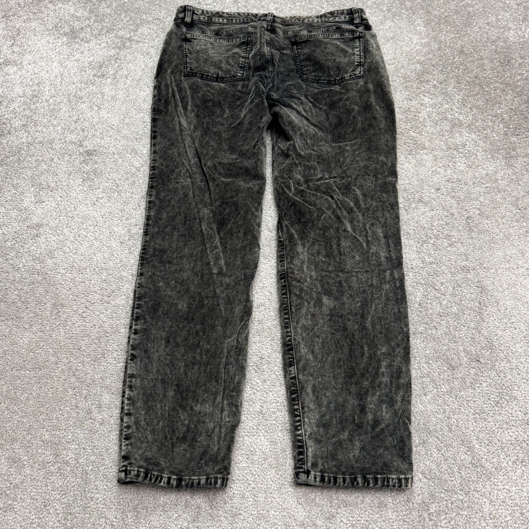 Eileen Fisher VINTAGE Eileen Fisher Womens Jeans Stretch Velour Acid Washed Black 12P High Rise 32x28 Streetwear Casual Size 34" / US 12 / IT 48 - 2 Thumbnail
