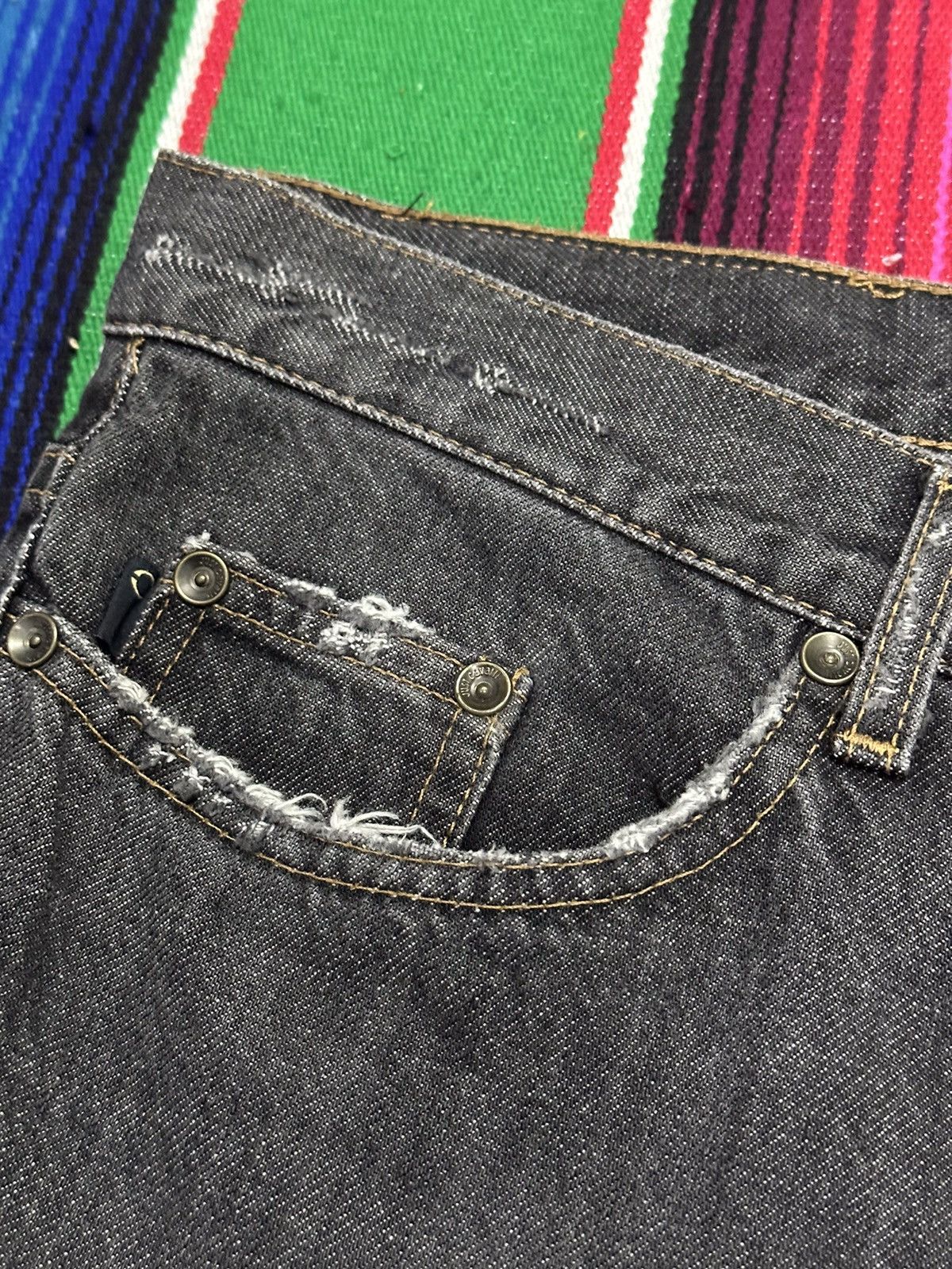 Kapital 💥 Flare Bootcut💥 Just Cavali Distress Design💥 Size US 30 / EU 46 - 8 Thumbnail