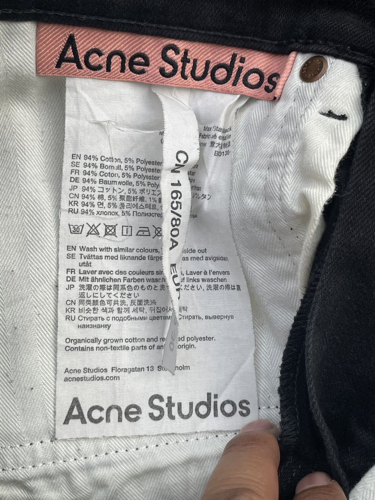 Acne Studios Acne Studios Max Stay Black Denim Size US 30 / EU 46 - 18 Thumbnail