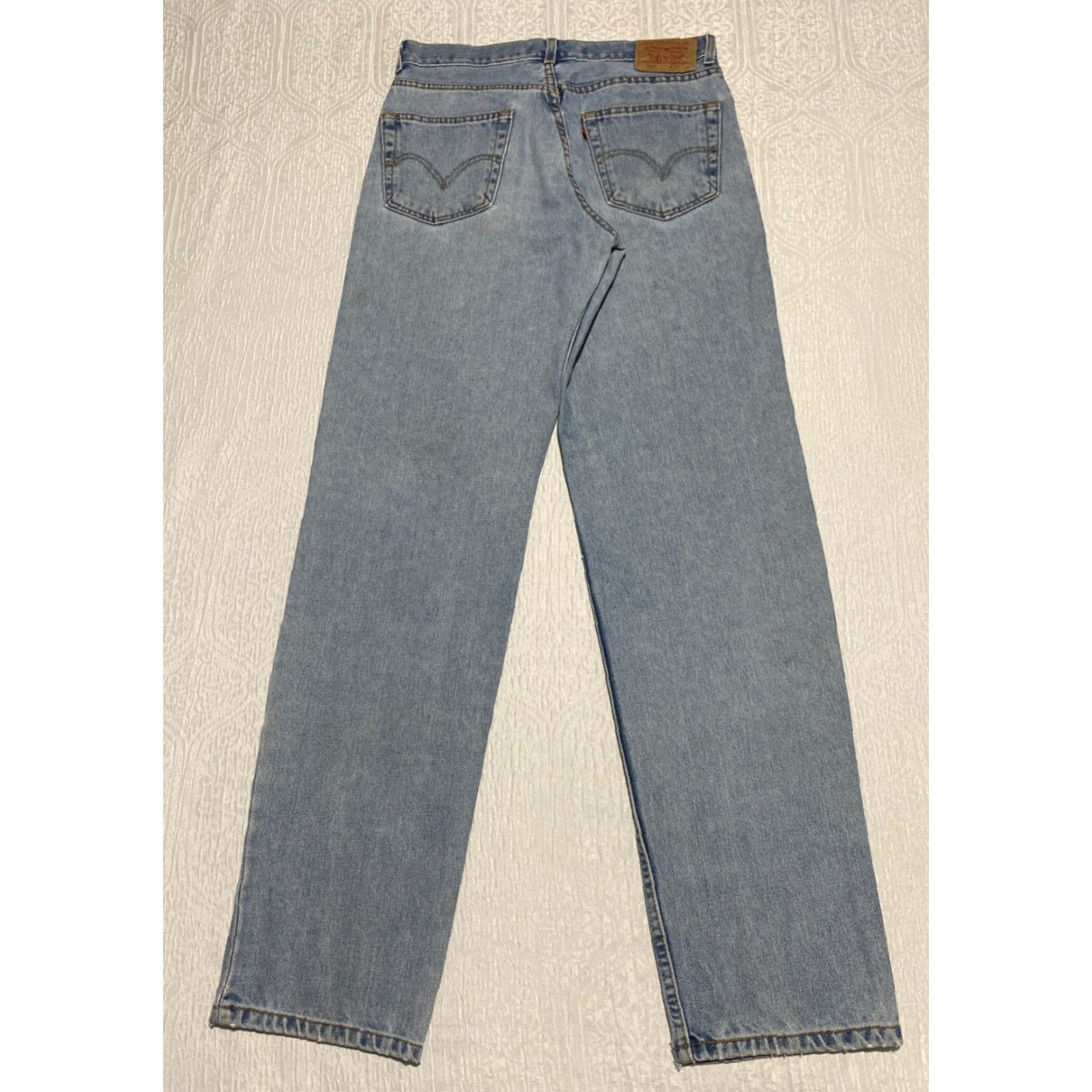 Levi's VINTAGE Levi's 550 Jeans Mens Straight Denim Blue 33x36 Relaxed Fit 5-Pocket Machine Washable Size US 33 - 2 Thumbnail