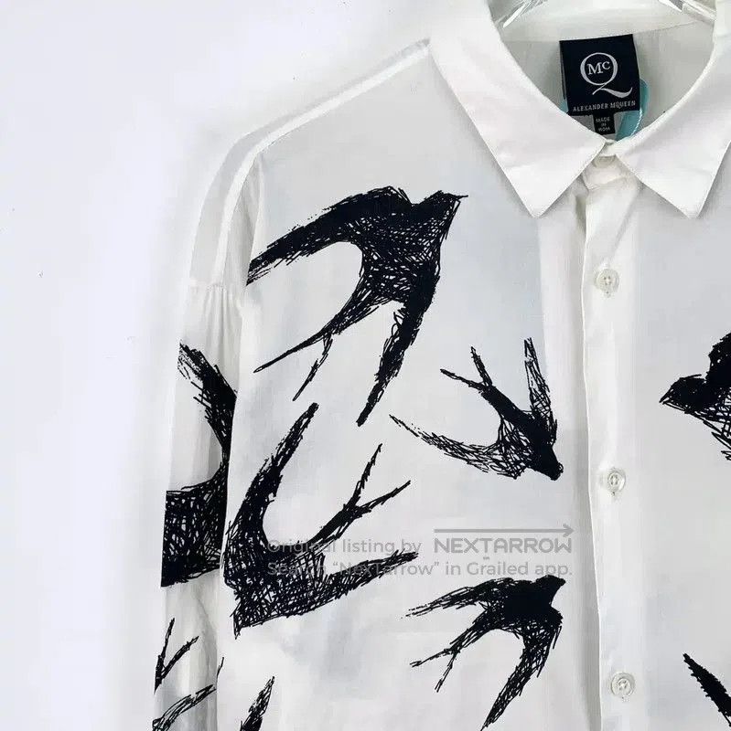 Alexander McQueen Alexander McQueen White Cotton Long Sleeve Shirt . Size US L / EU 52-54 / 3 - 2 Thumbnail